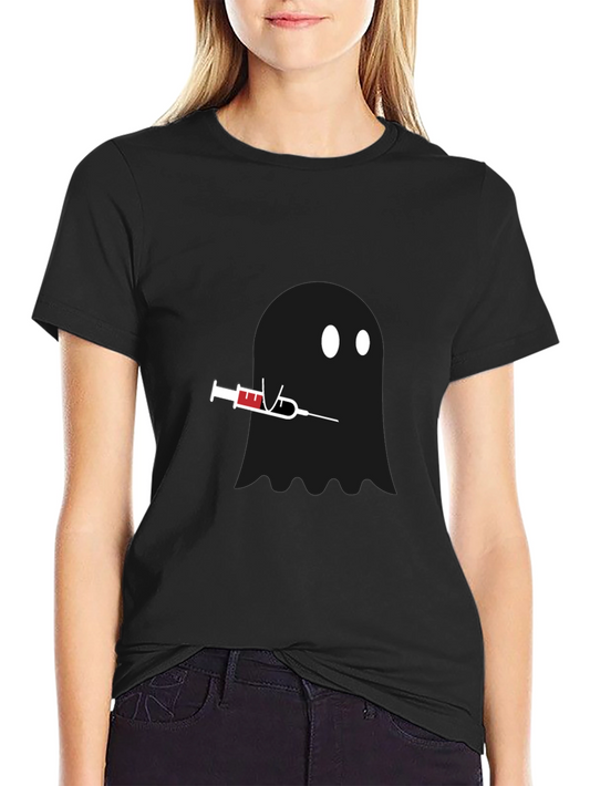 Ghostly Injection T-Shirt - Black Unique Design