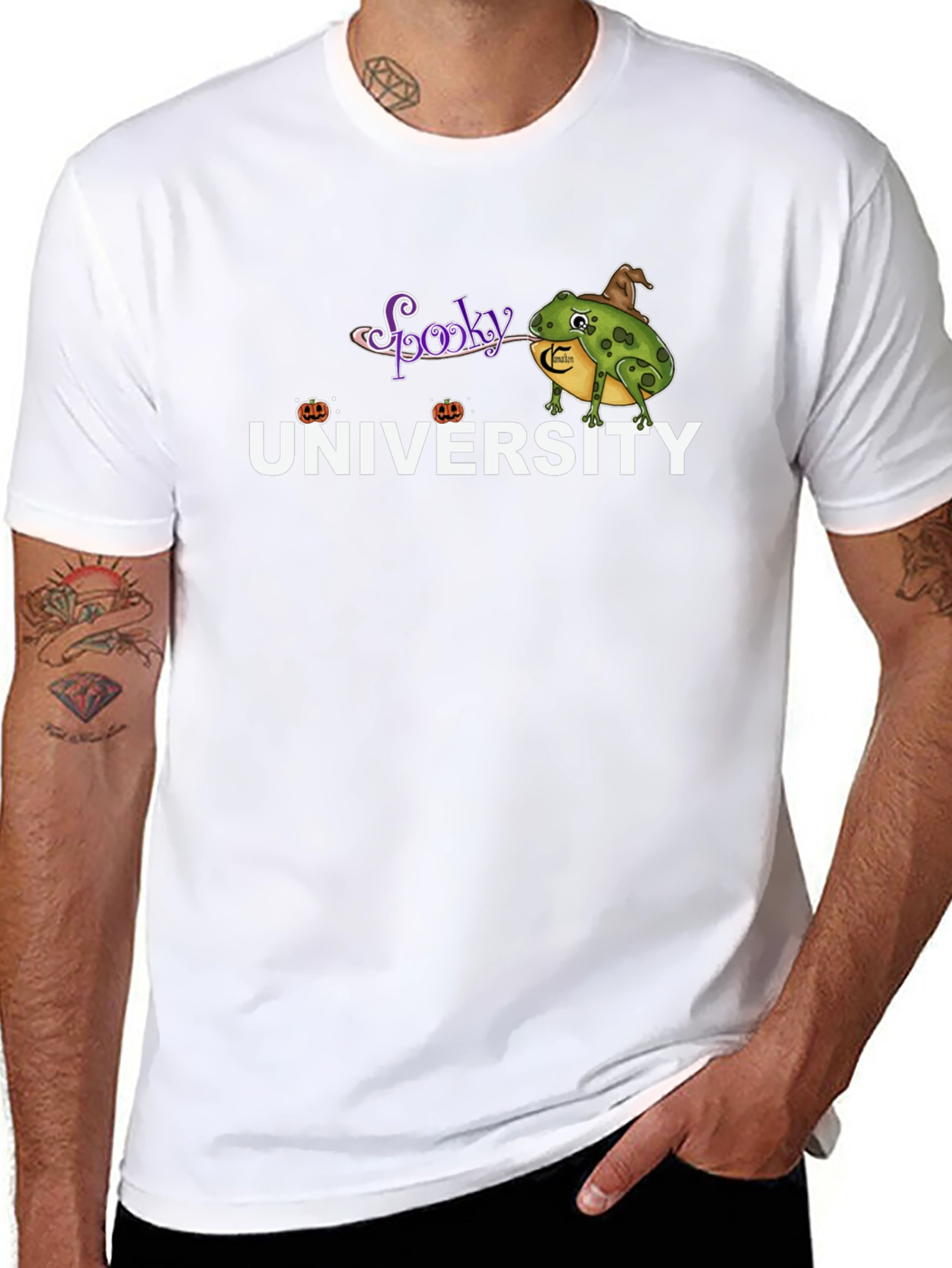 Spooky University Halloween Frog T-Shirt