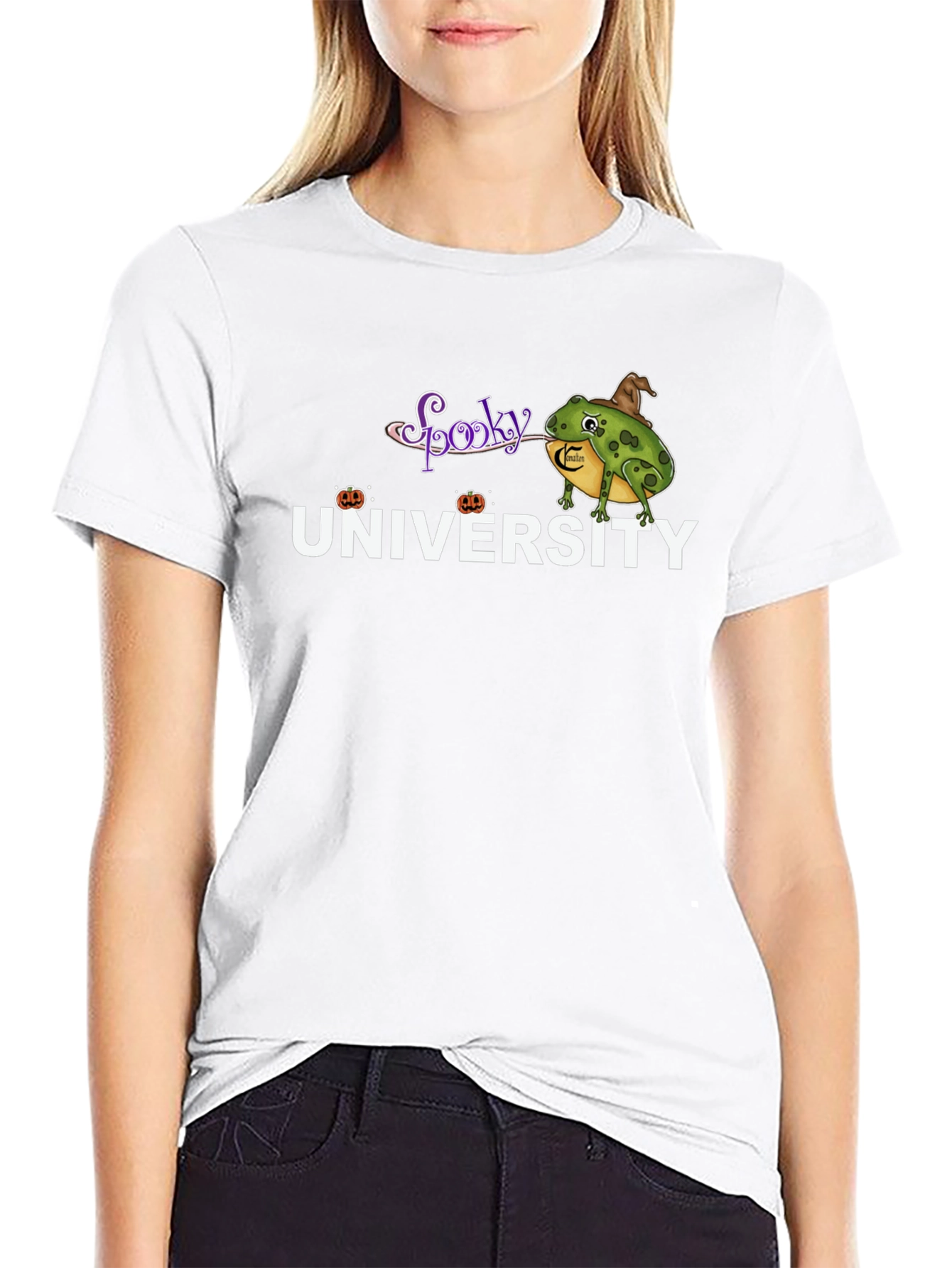 Spooky University Halloween Frog T-Shirt