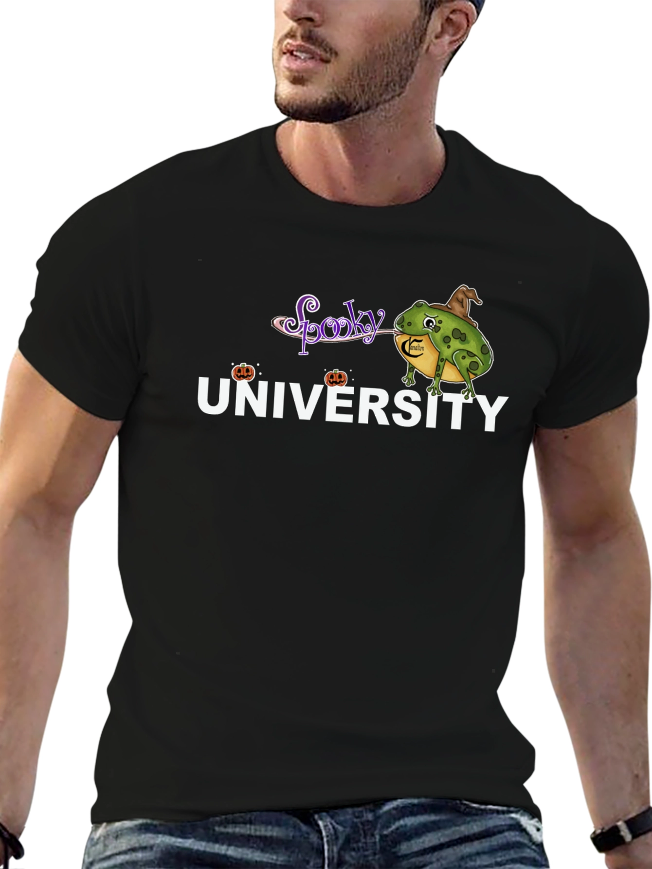 Spooky University Halloween Frog T-Shirt