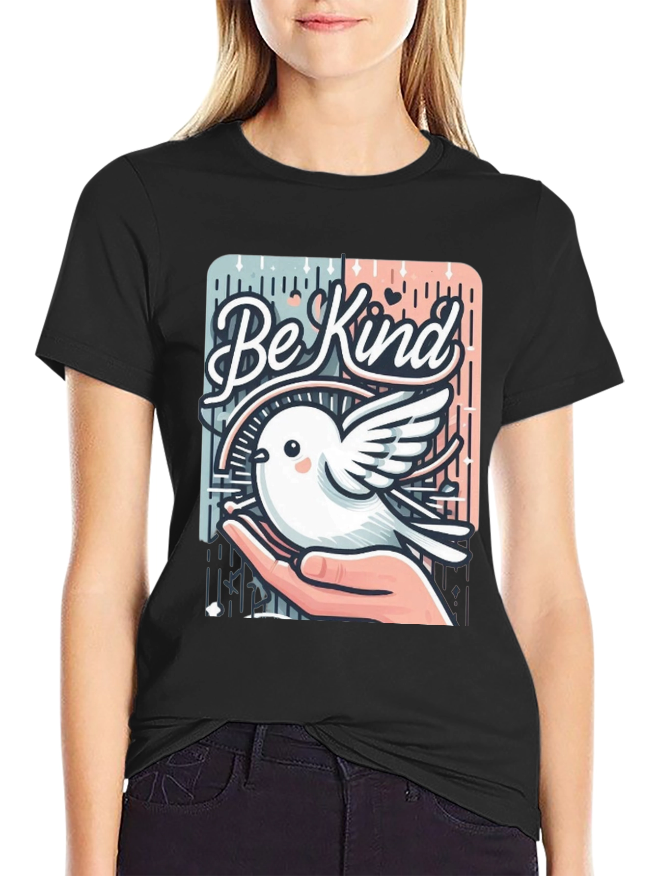 Be Kind Bird Graphic T-Shirt