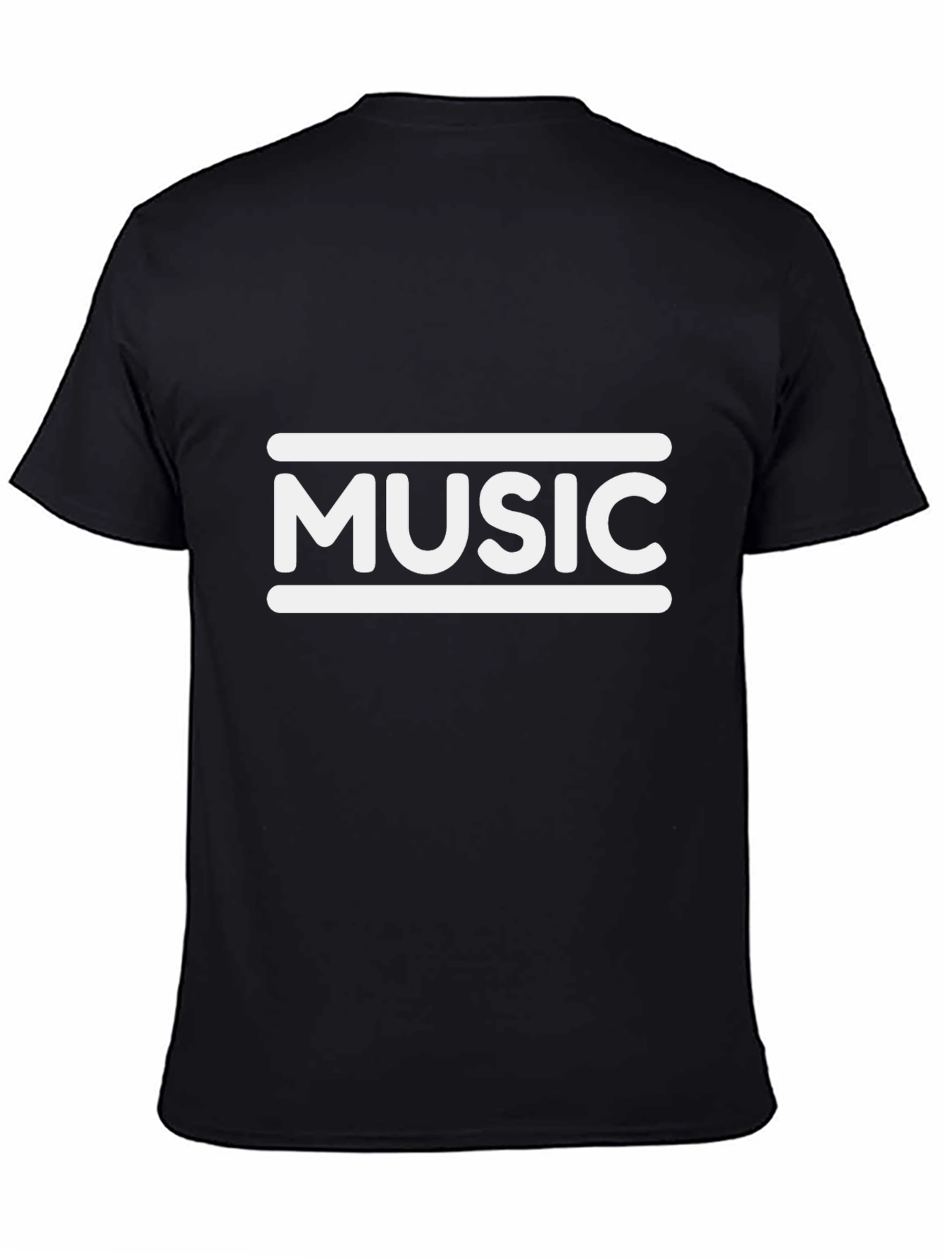 Music Graphic Tee - Stylish Black Cotton T-Shirt