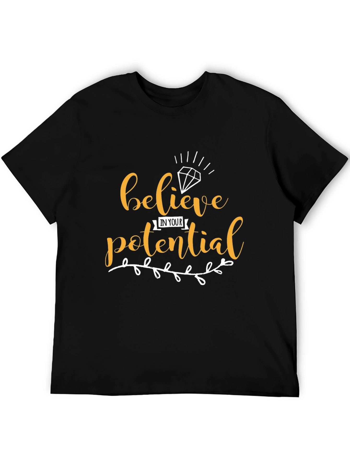 Believe in Your Potential Graphic Tee - Black