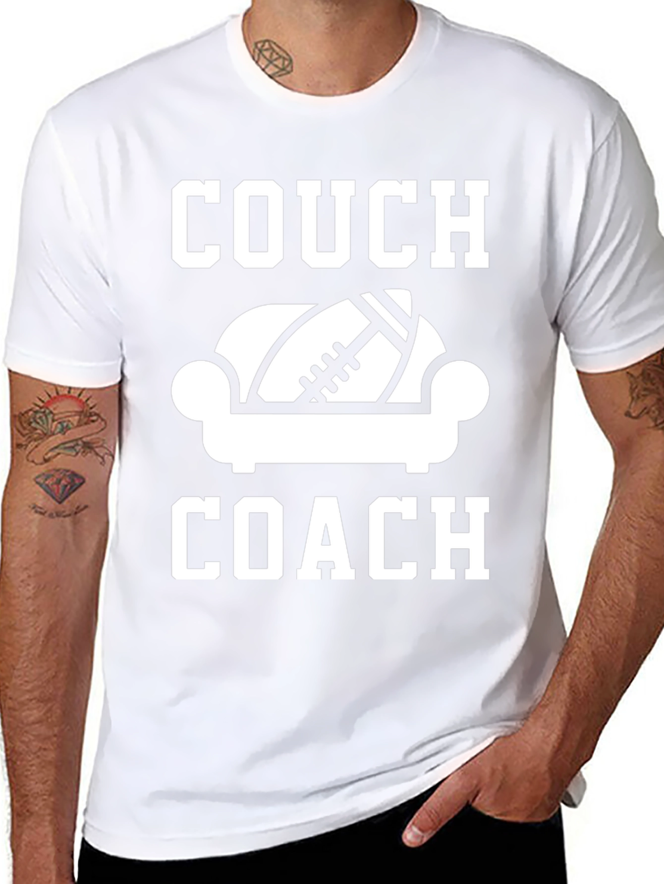 Couch Coach Graphic T-Shirt - Football Fan Apparel