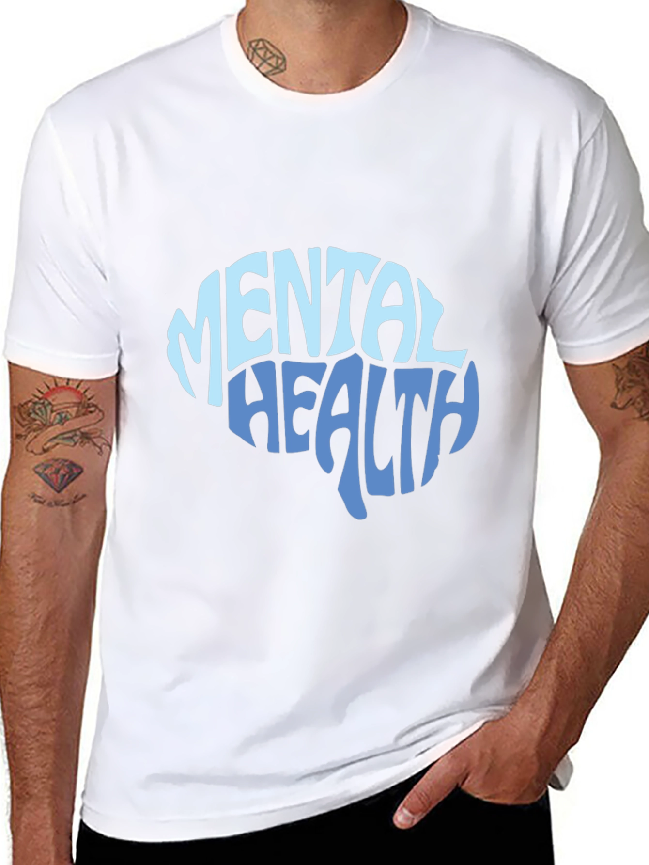 Mental Health Brain Graphic T-Shirt