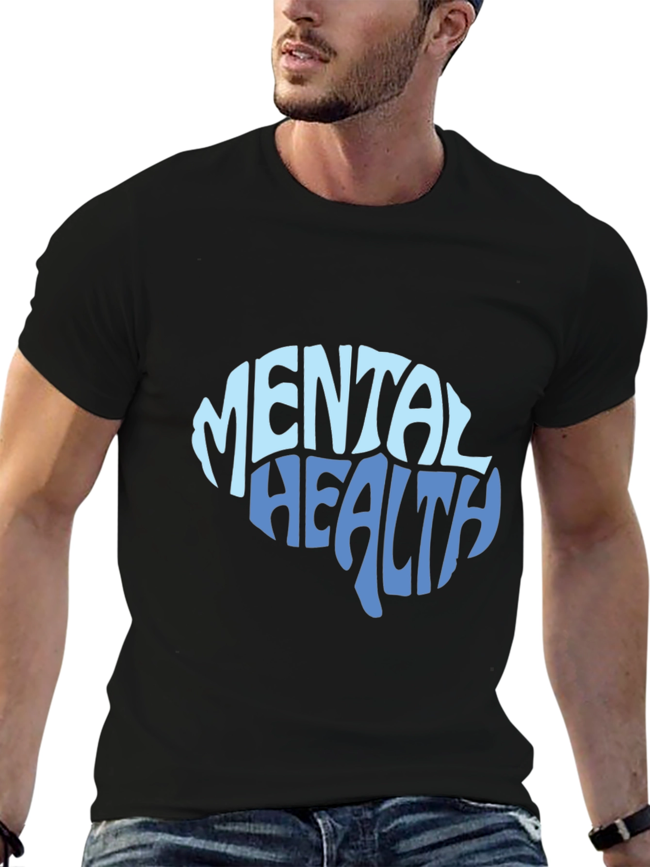 Mental Health Brain Graphic T-Shirt