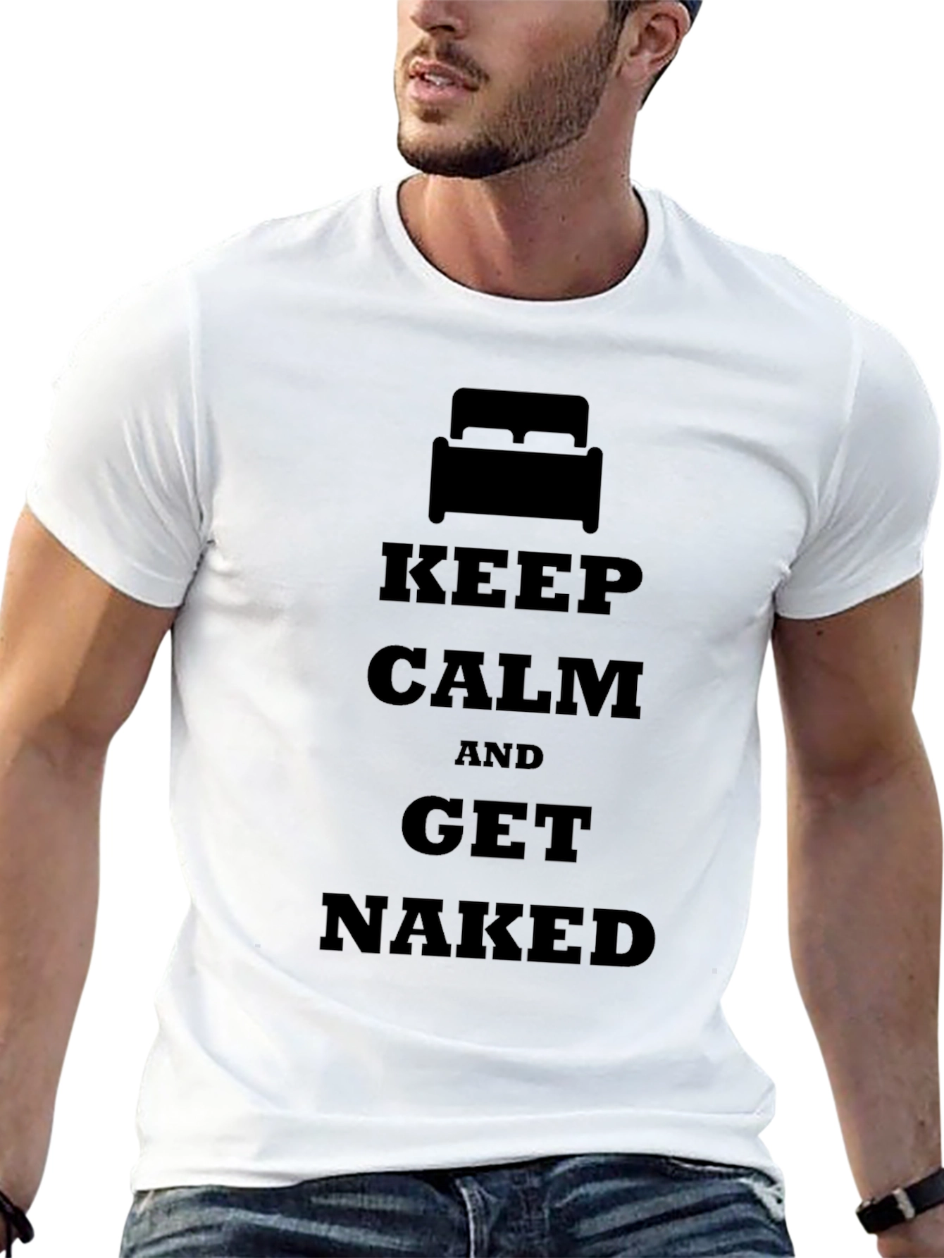 Keep Calm & Get Naked Black T-Shirt