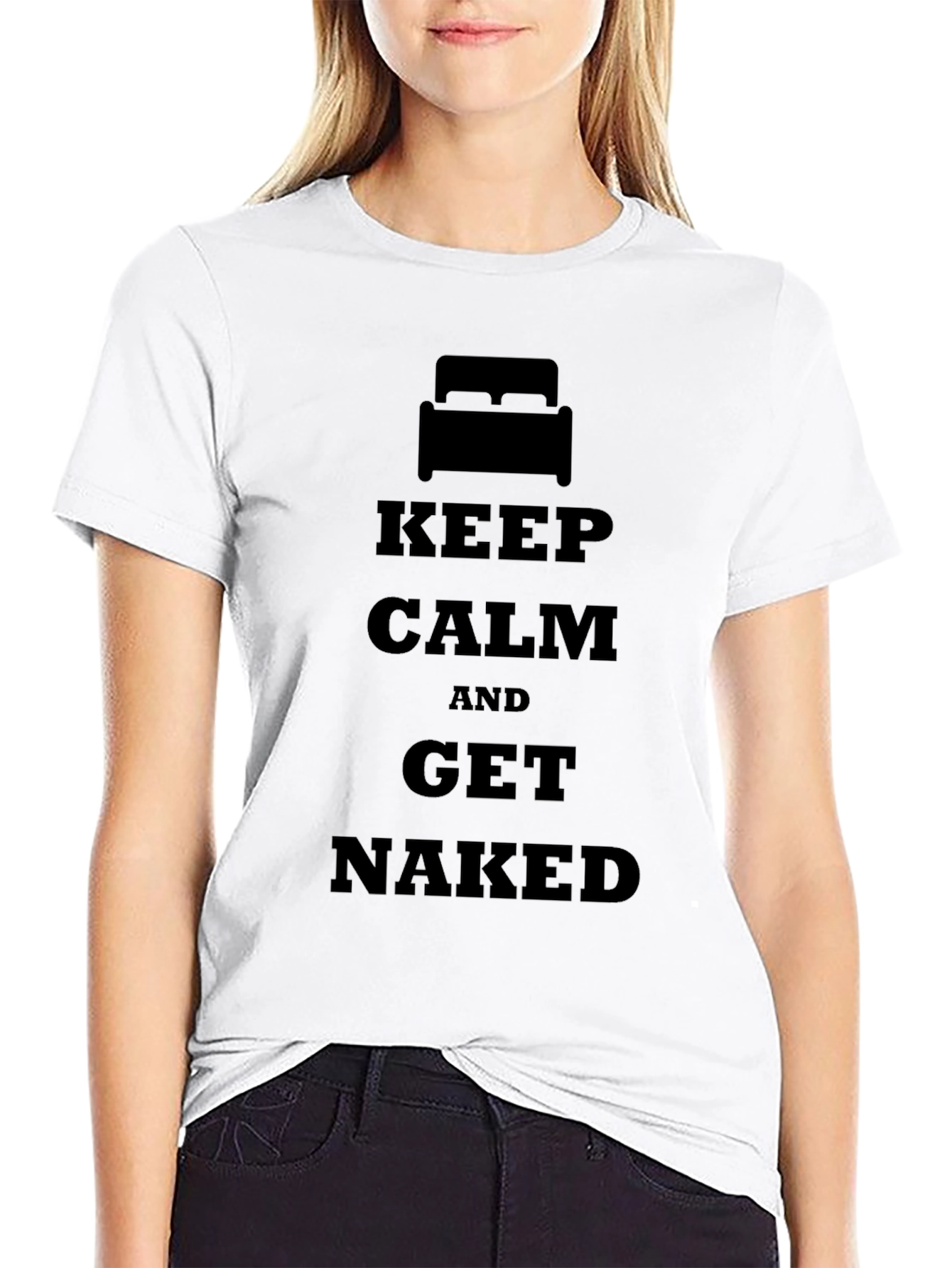 Keep Calm & Get Naked Black T-Shirt