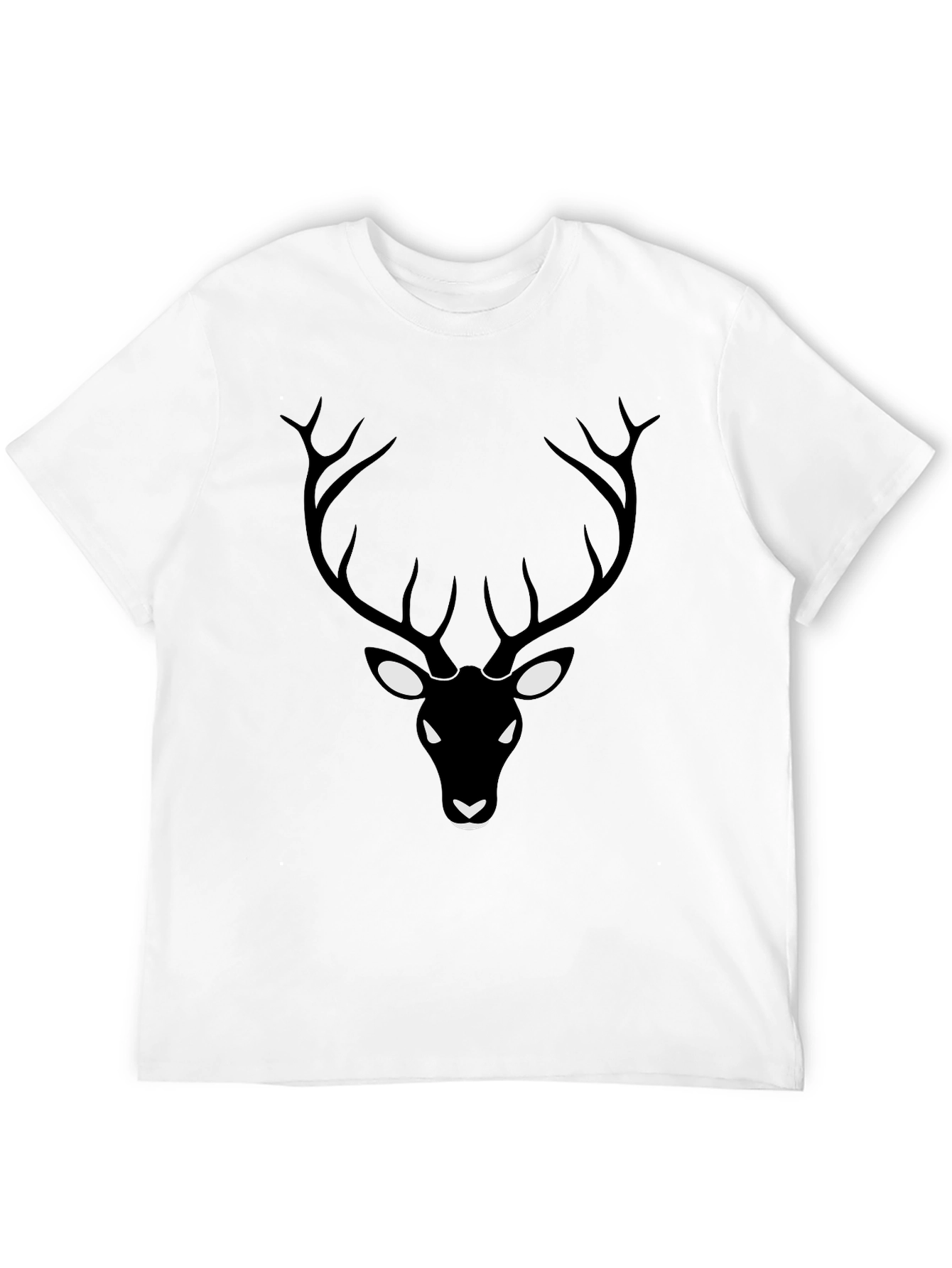 Mens Black Deer Graphic T-Shirt