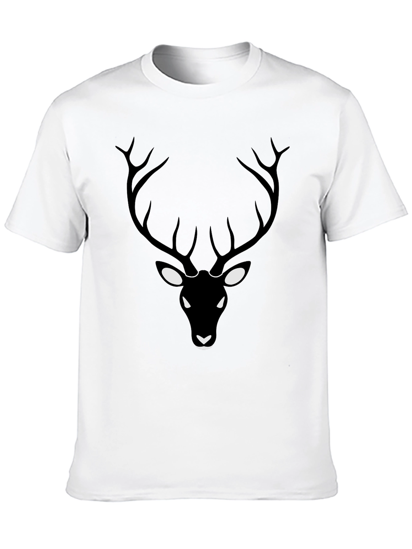 Mens Black Deer Graphic T-Shirt