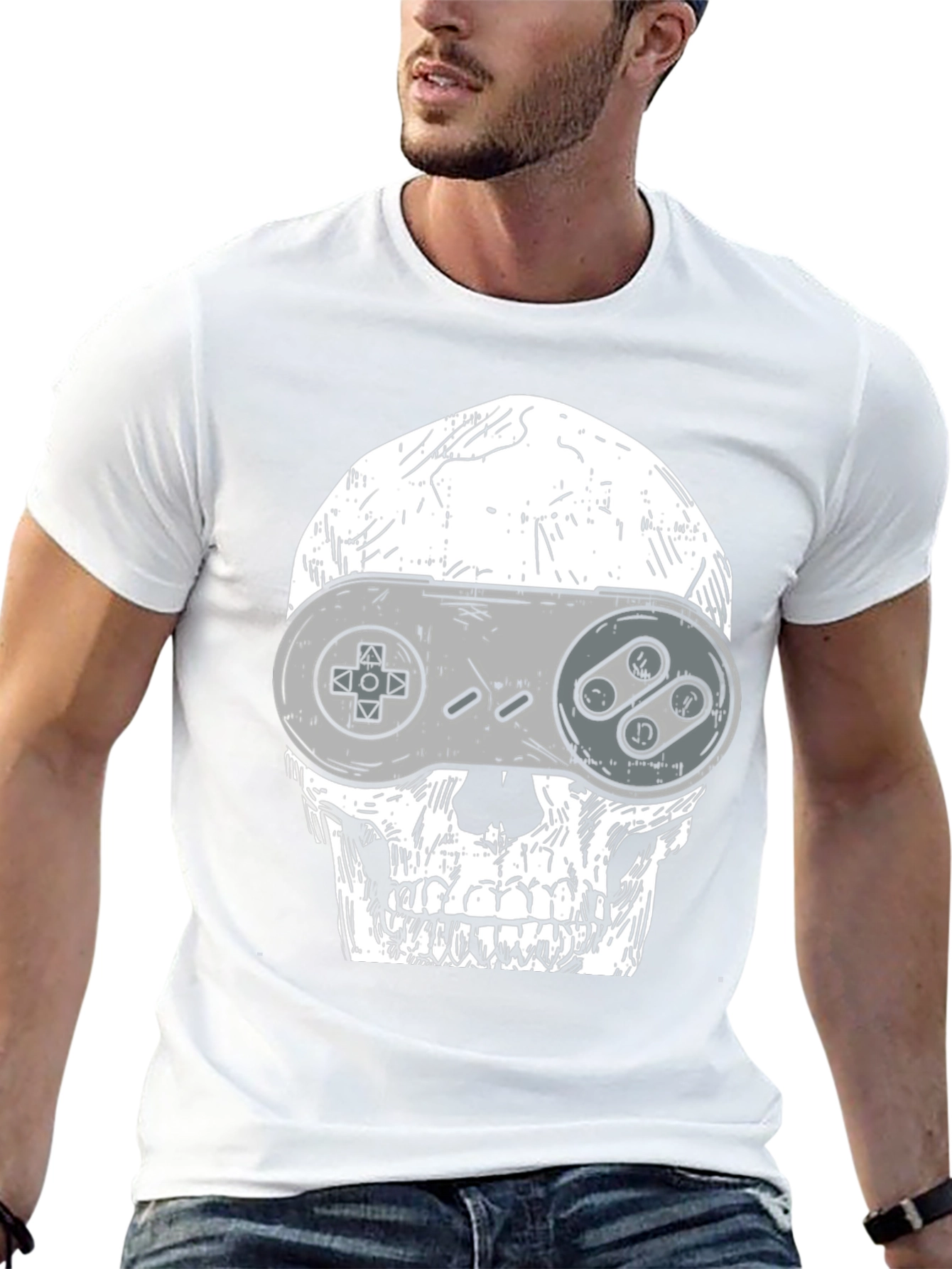 Gamer Skull T-Shirt - Unique Graphic Tee