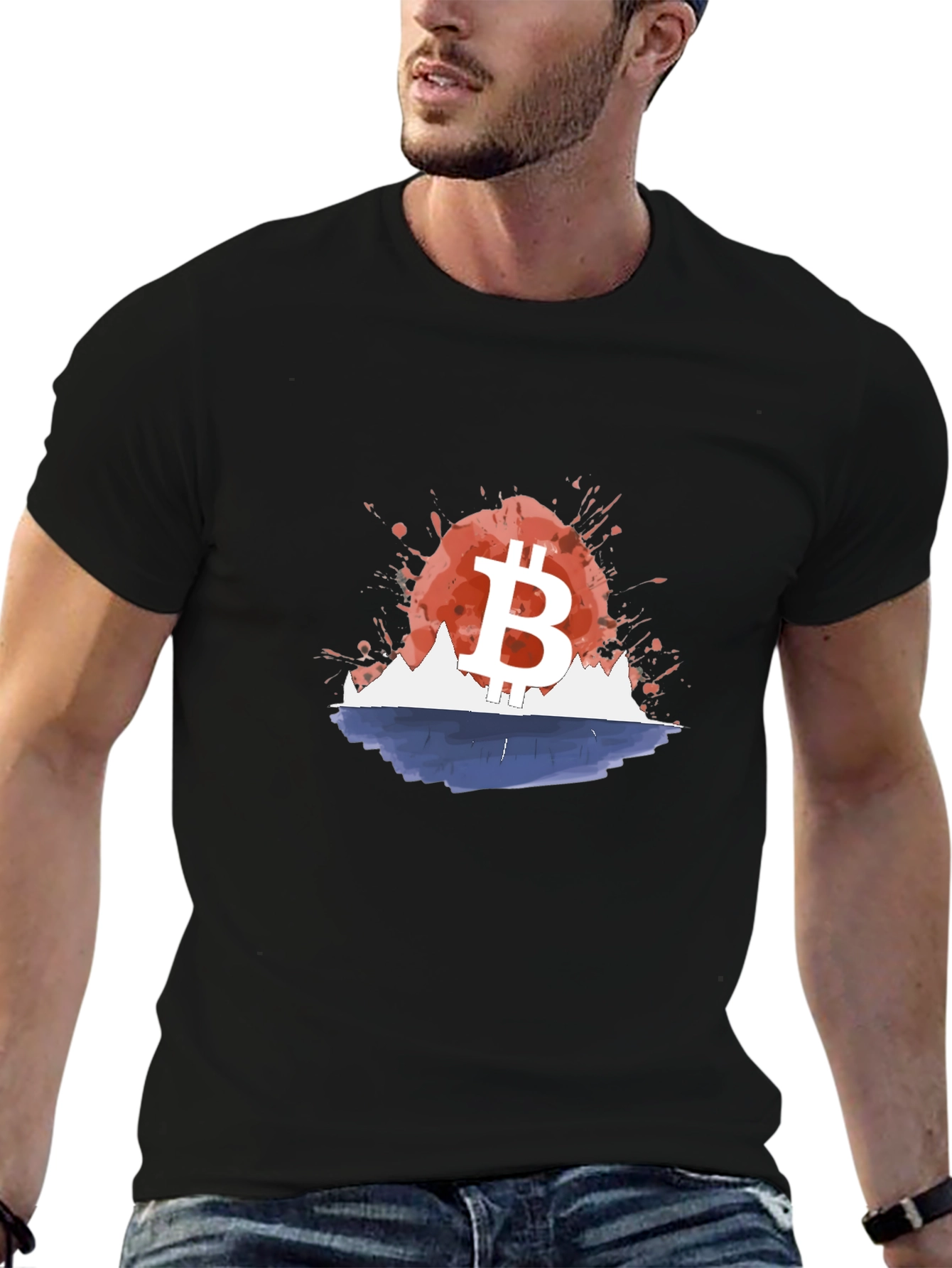 Bitcoin Sunset T-Shirt - Crypto Currency Tee