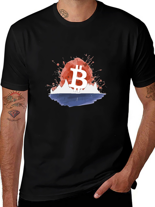 Bitcoin Sunset T-Shirt - Crypto Currency Tee