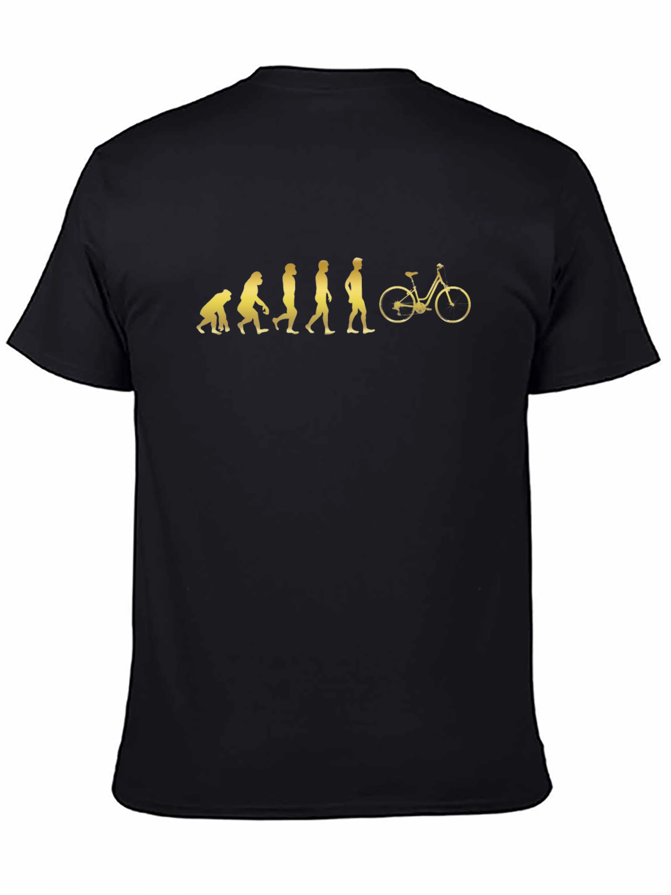 Evolution of Cyclist Black T-Shirt