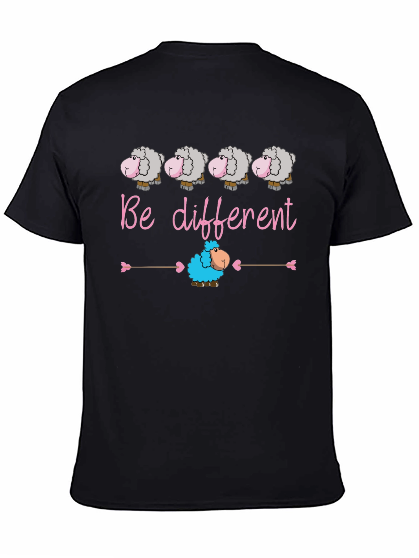 Be Different Sheep Graphic T-Shirt Unique Design
