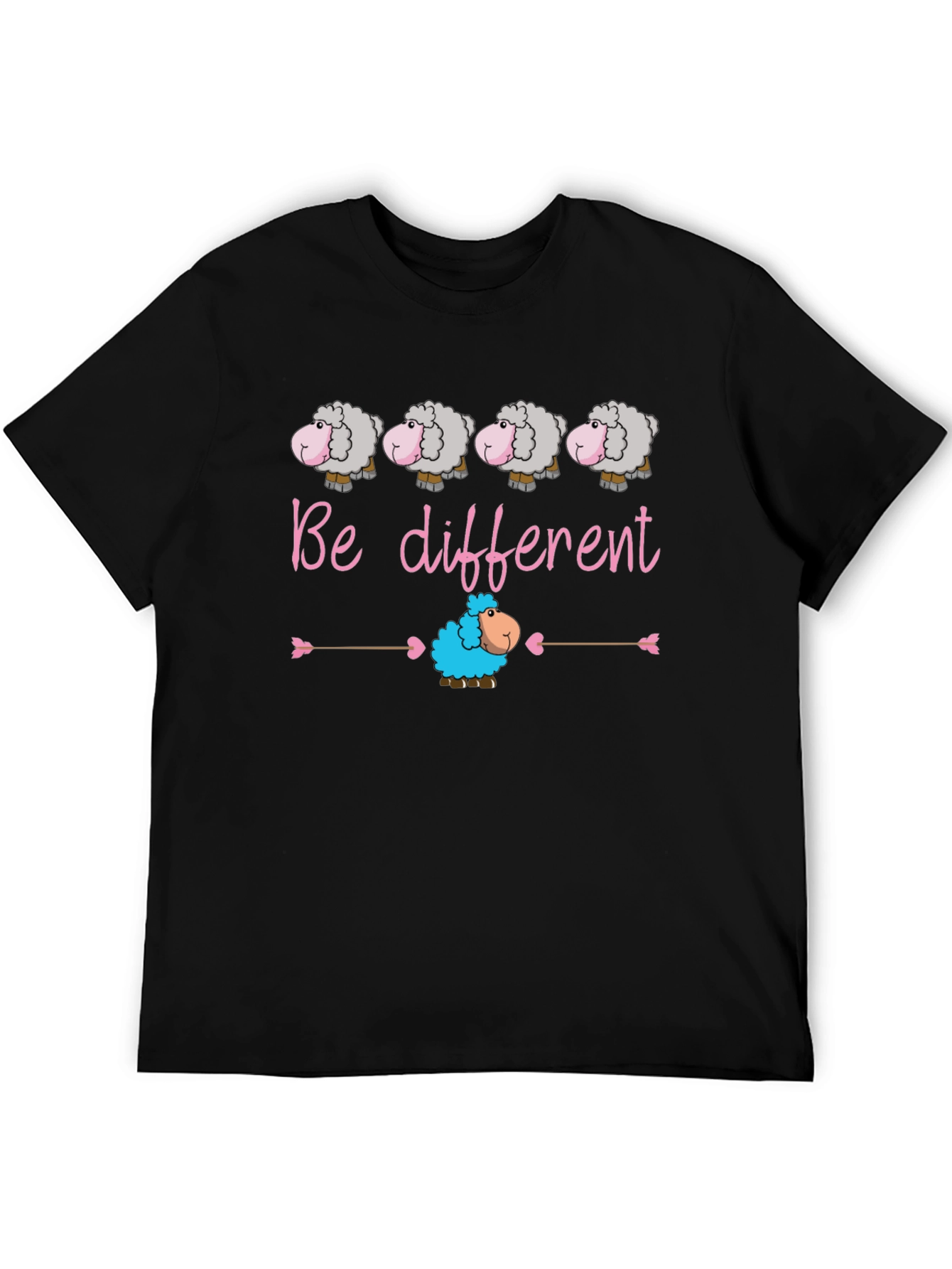 Be Different Sheep Graphic T-Shirt Unique Design