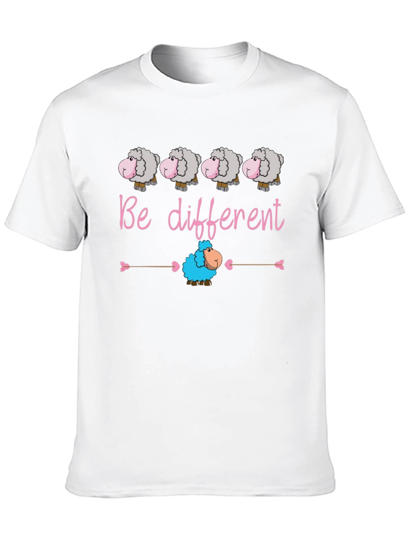 Be Different Sheep Graphic T-Shirt Unique Design