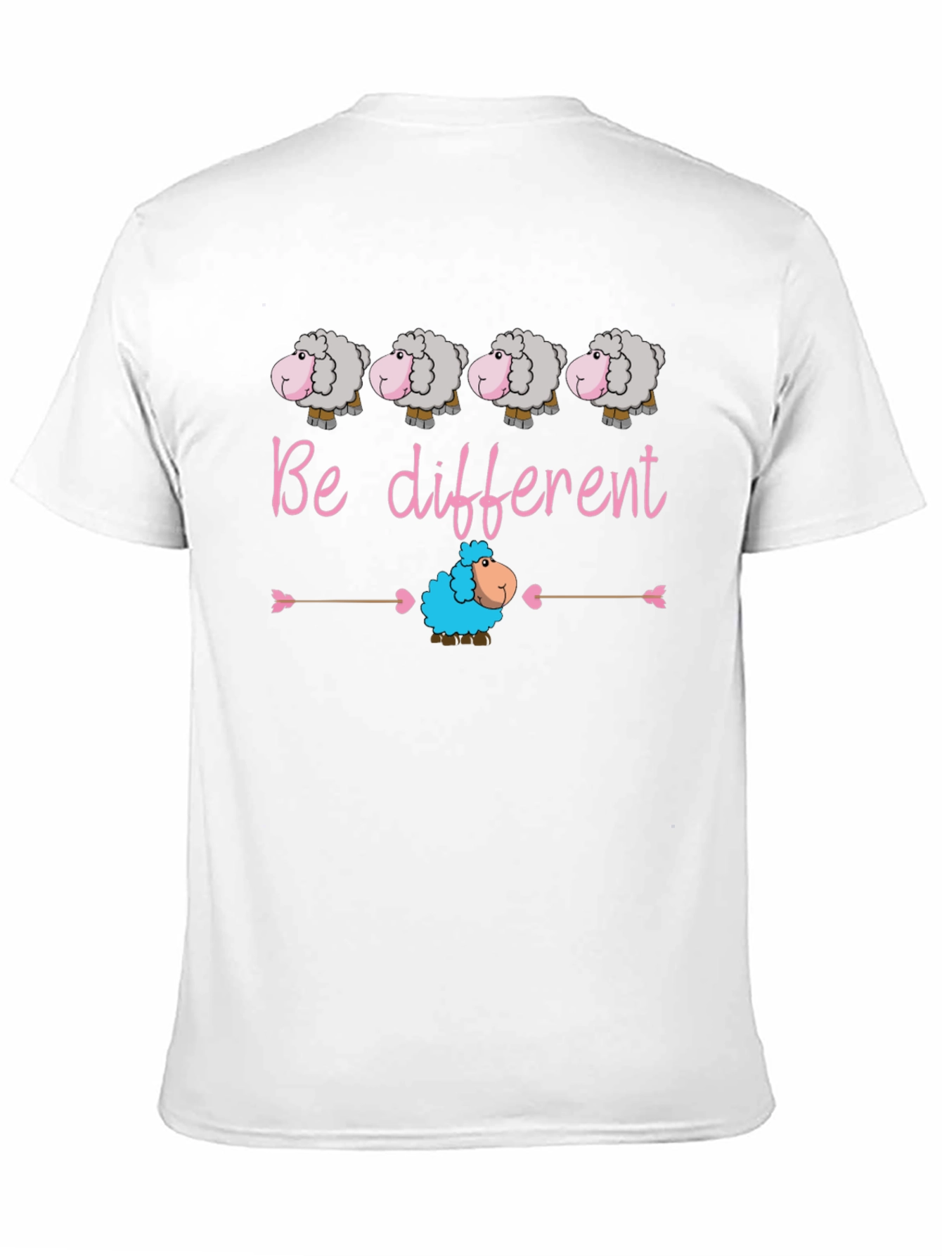 Be Different Sheep Graphic T-Shirt Unique Design