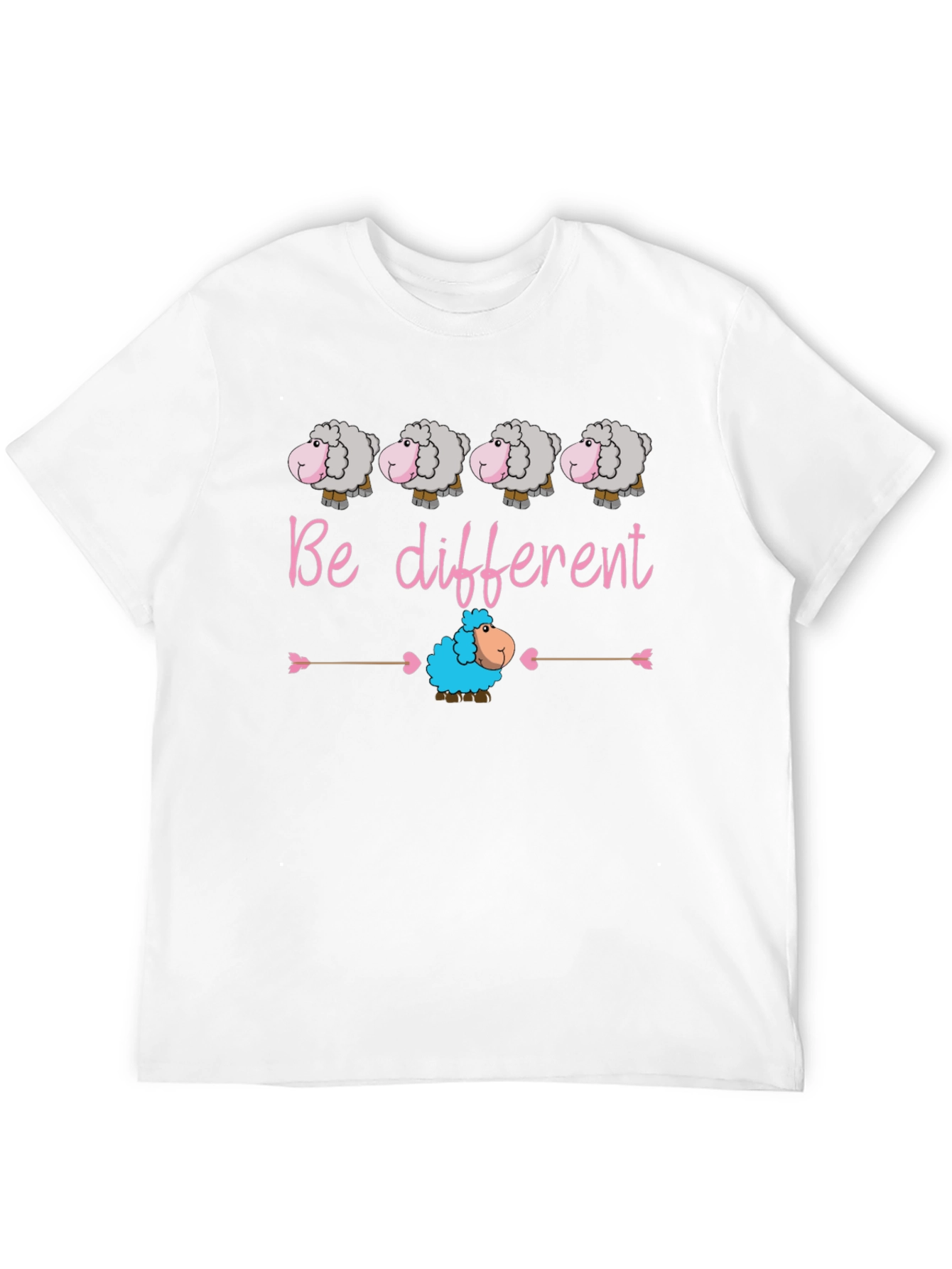 Be Different Sheep Graphic T-Shirt Unique Design
