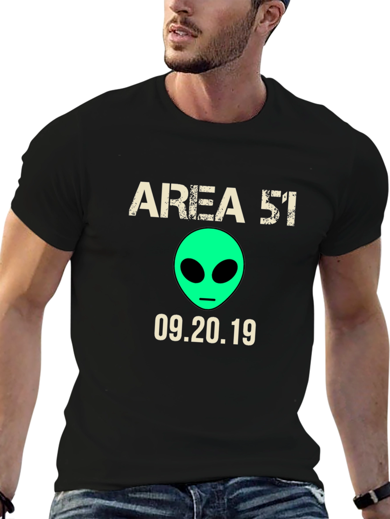 Area 51 T-Shirt Alien Graphic Tee Raid Date