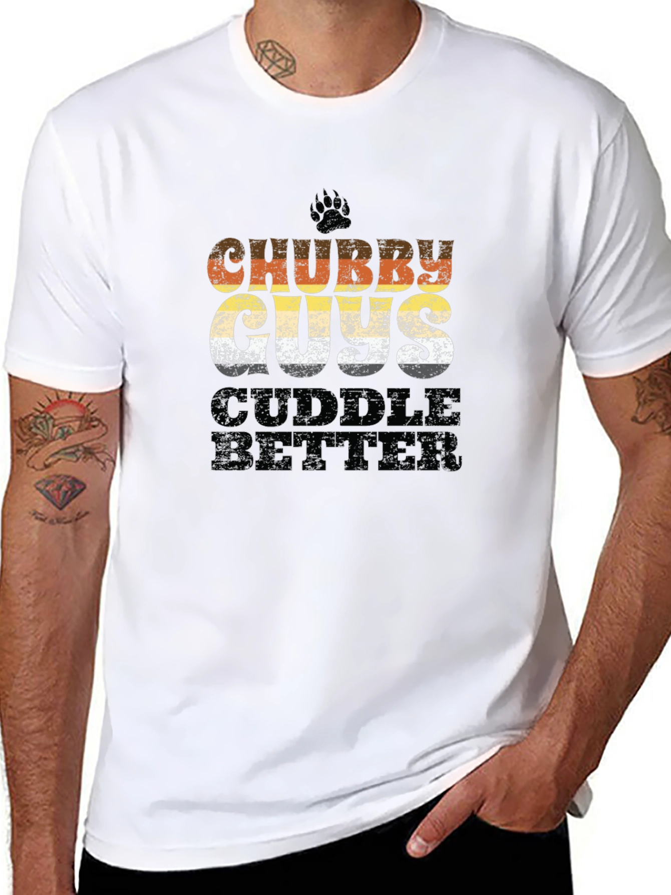 Chubby Guys Cuddle Better Graphic Tee