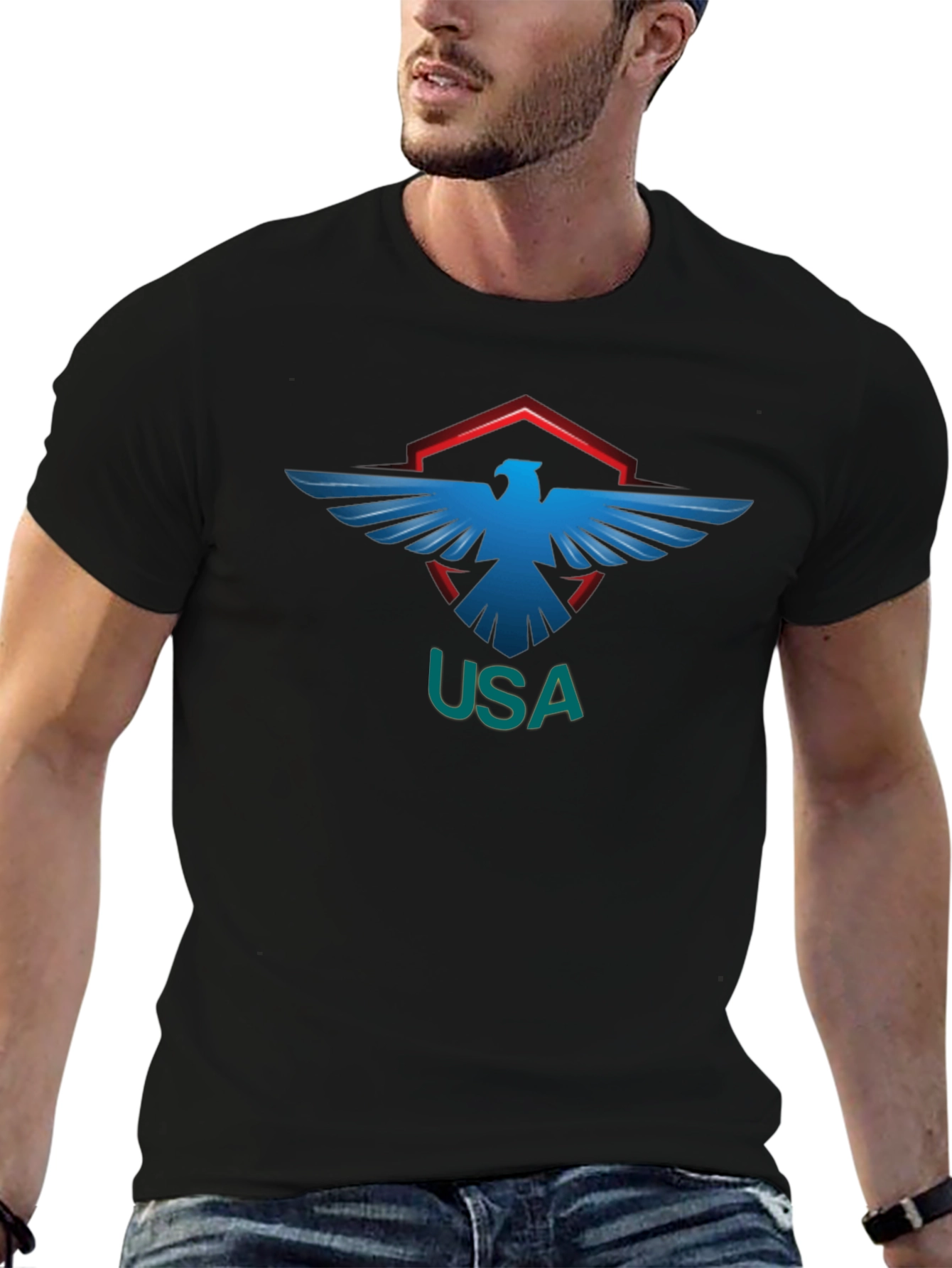 Patriotic Eagle USA Graphic Tee