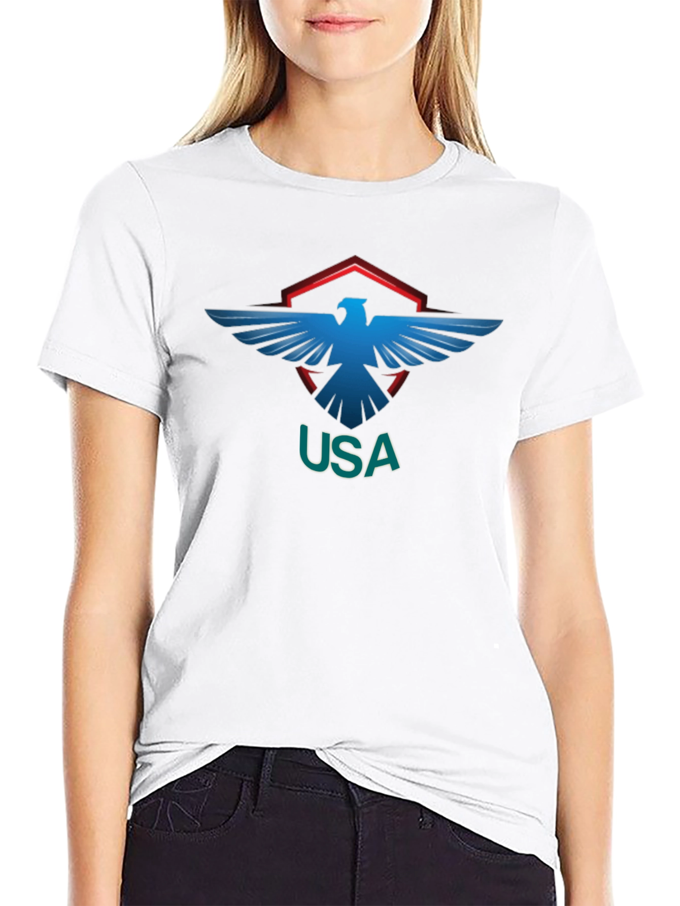 Patriotic Eagle USA Graphic Tee