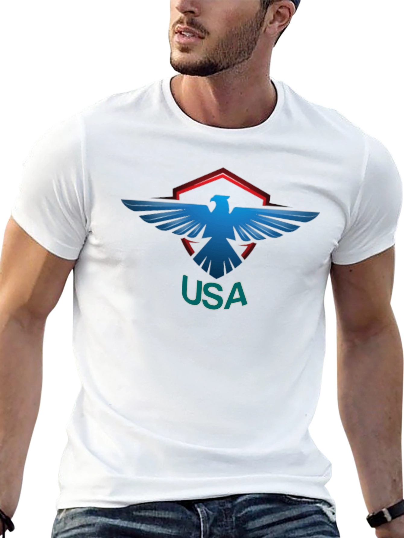 Patriotic Eagle USA Graphic Tee