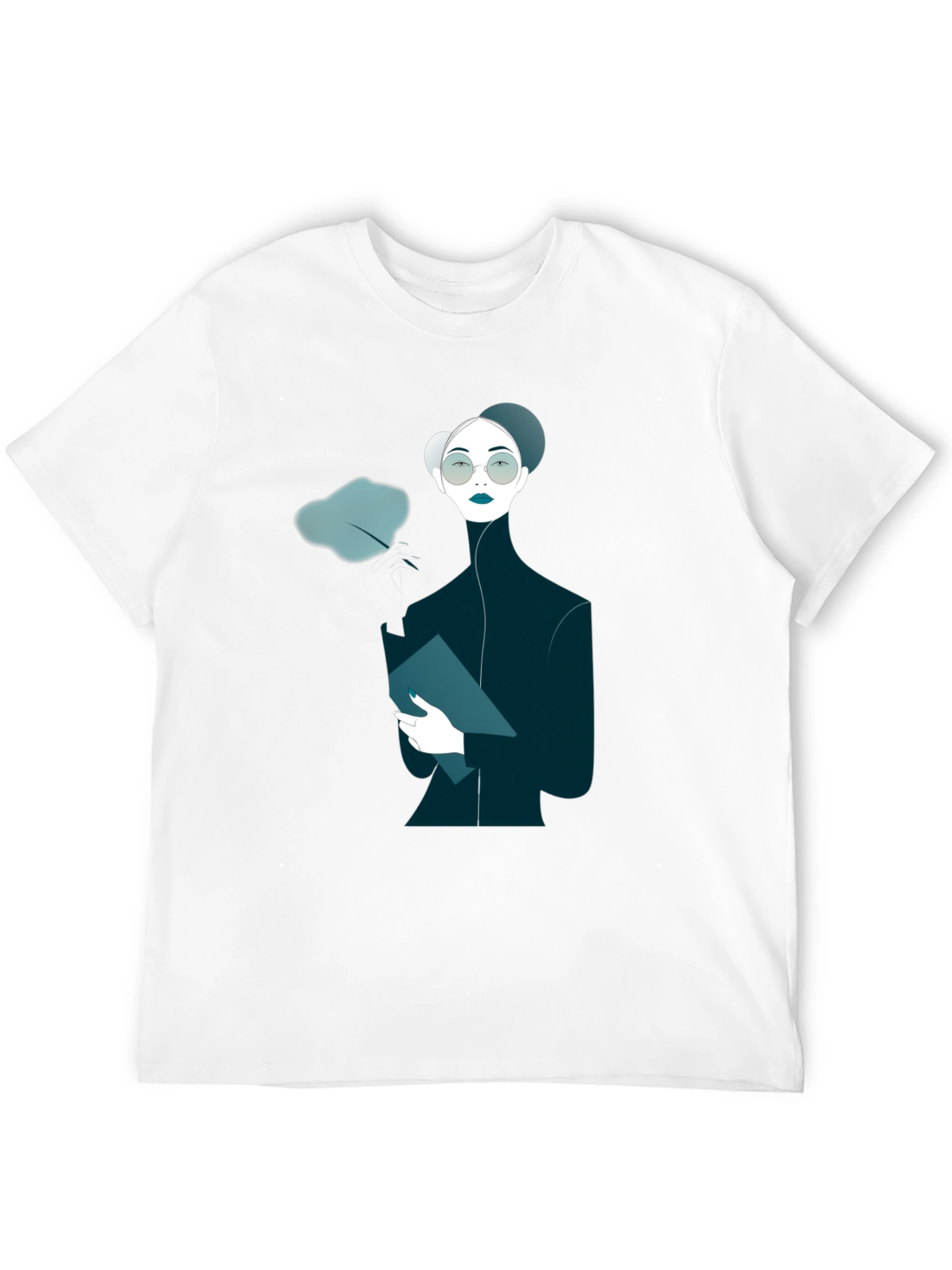 Unique Graphic Print Black T-Shirt