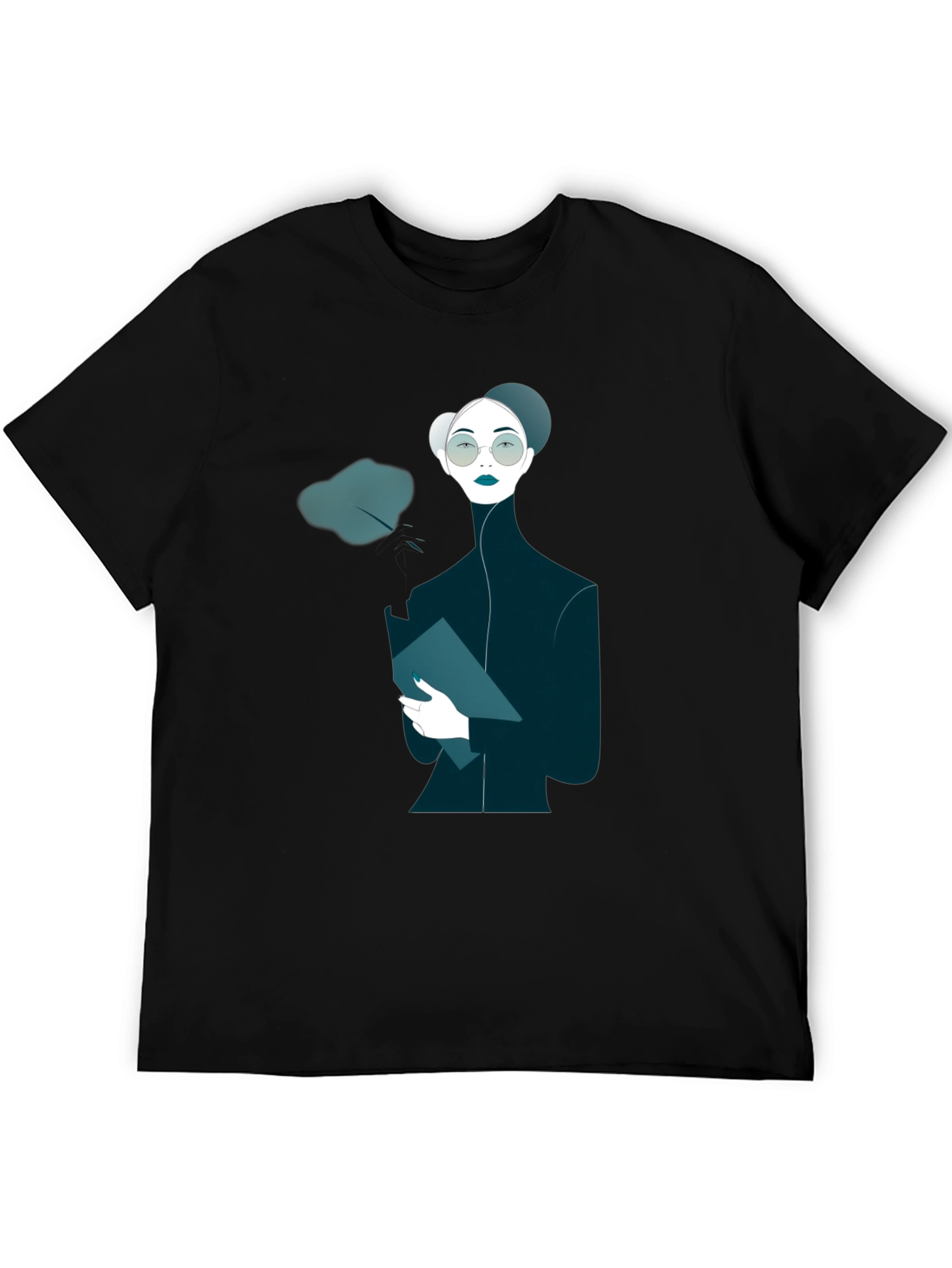 Unique Graphic Print Black T-Shirt