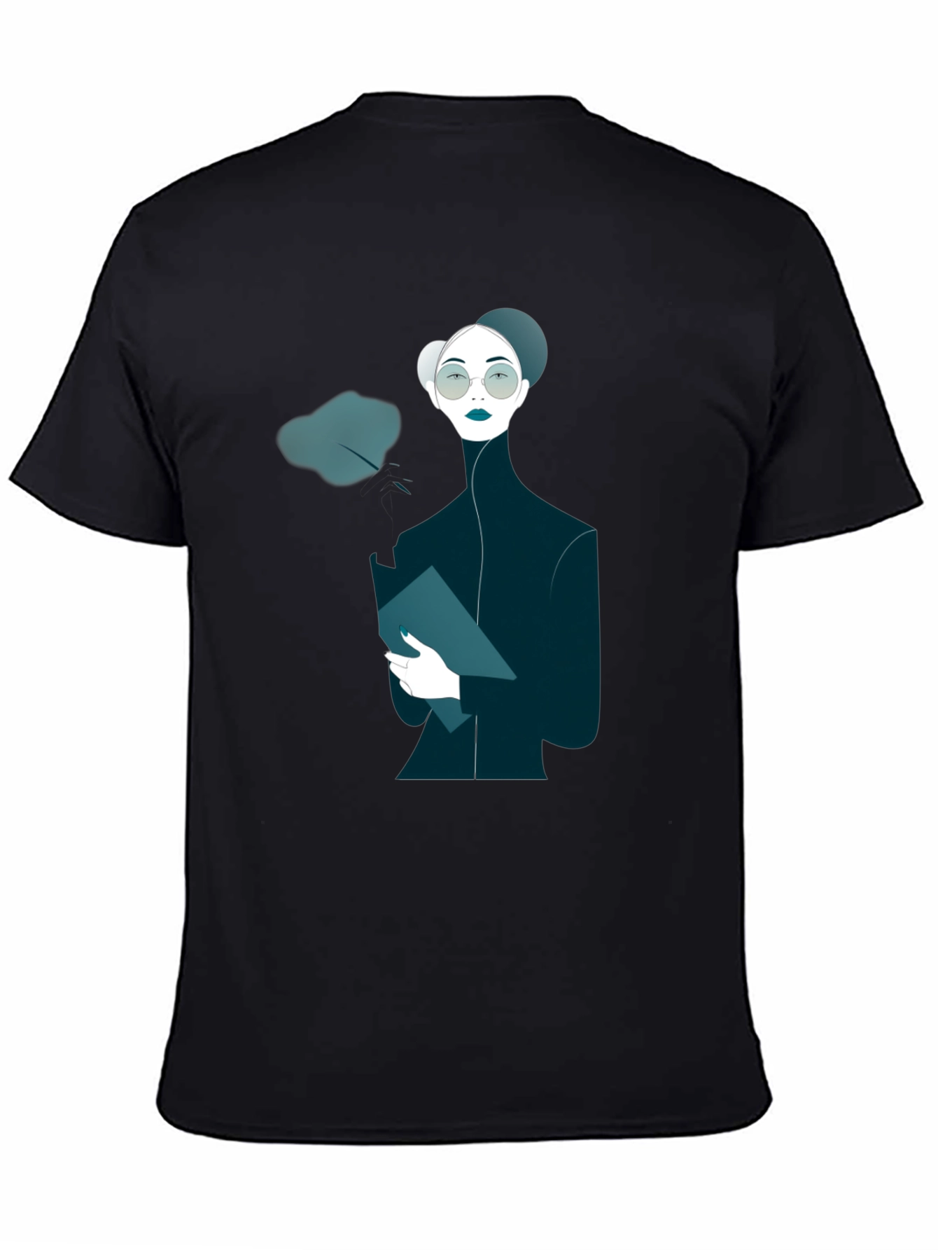 Unique Graphic Print Black T-Shirt