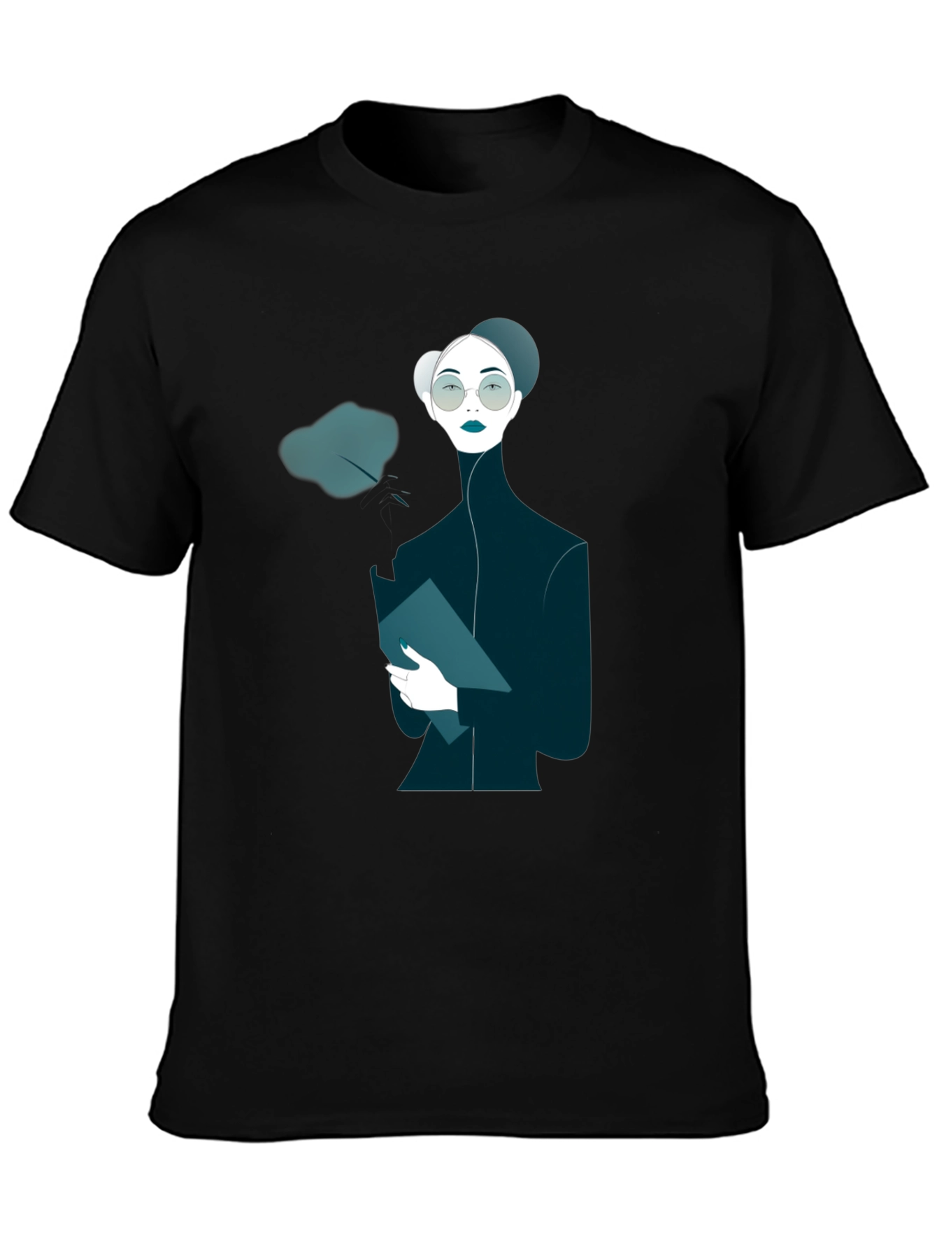 Unique Graphic Print Black T-Shirt
