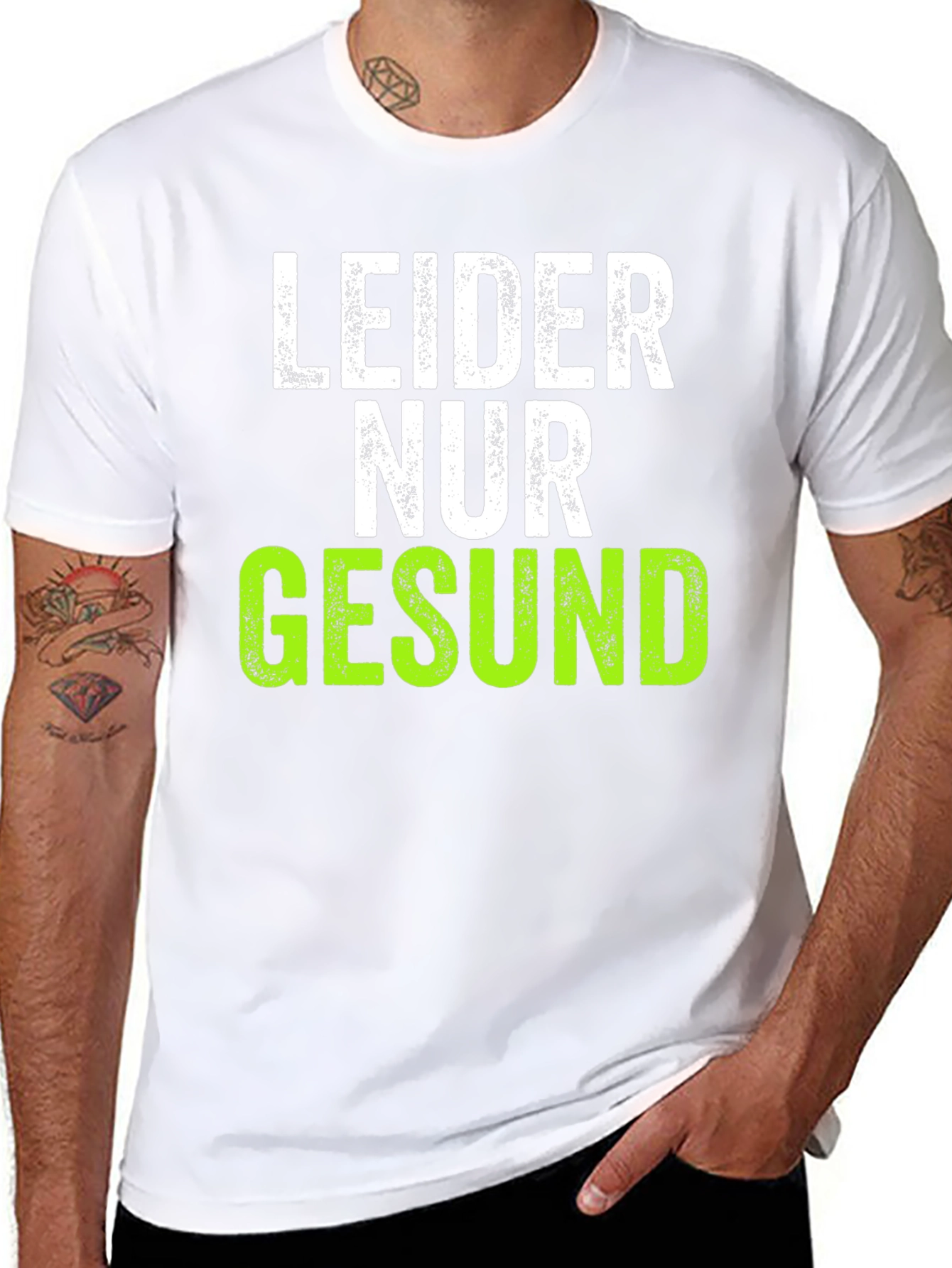 Leider Nur Gesund T-Shirt - Funny German Text