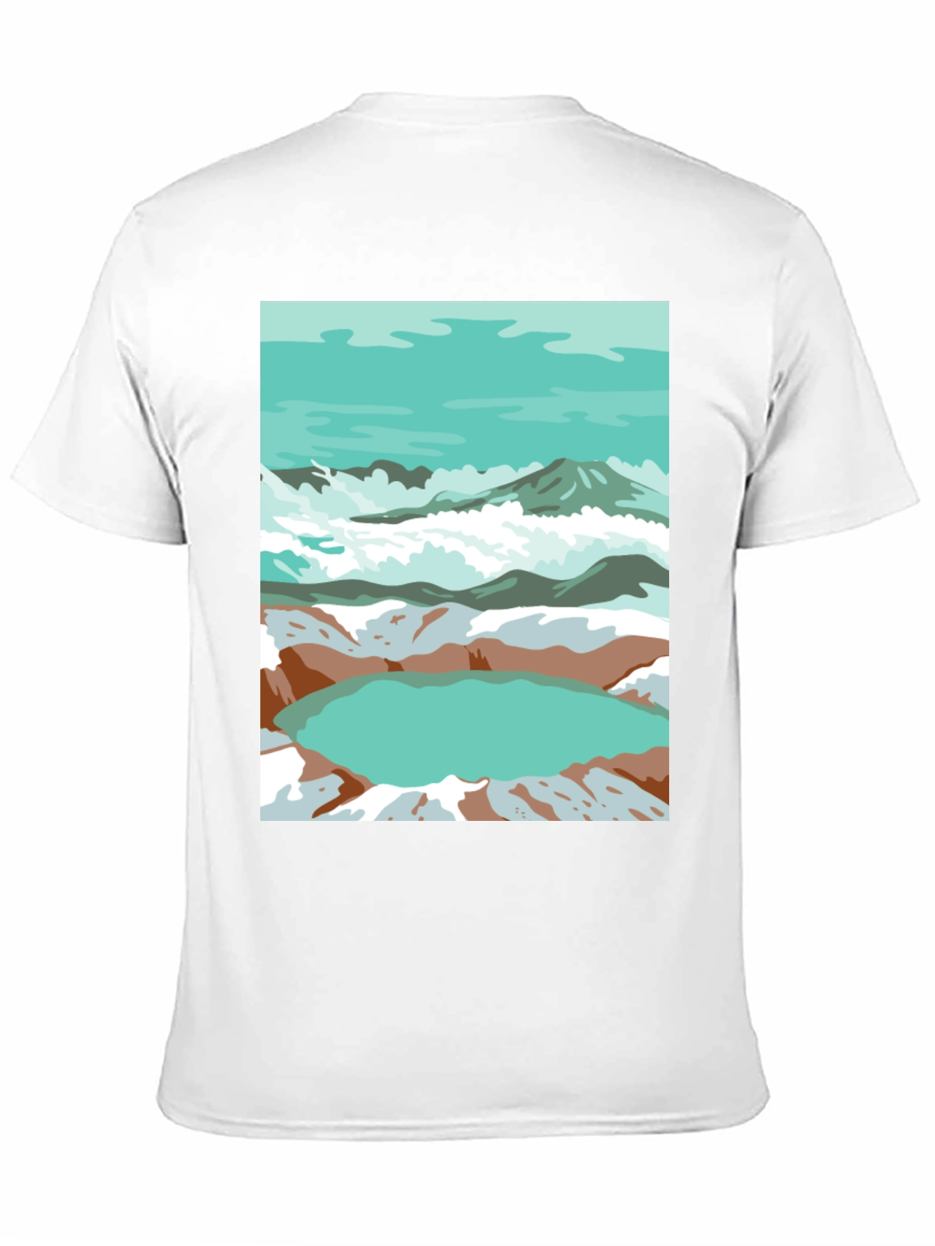 Mountain Lake Graphic Tee - Artistic Comfort