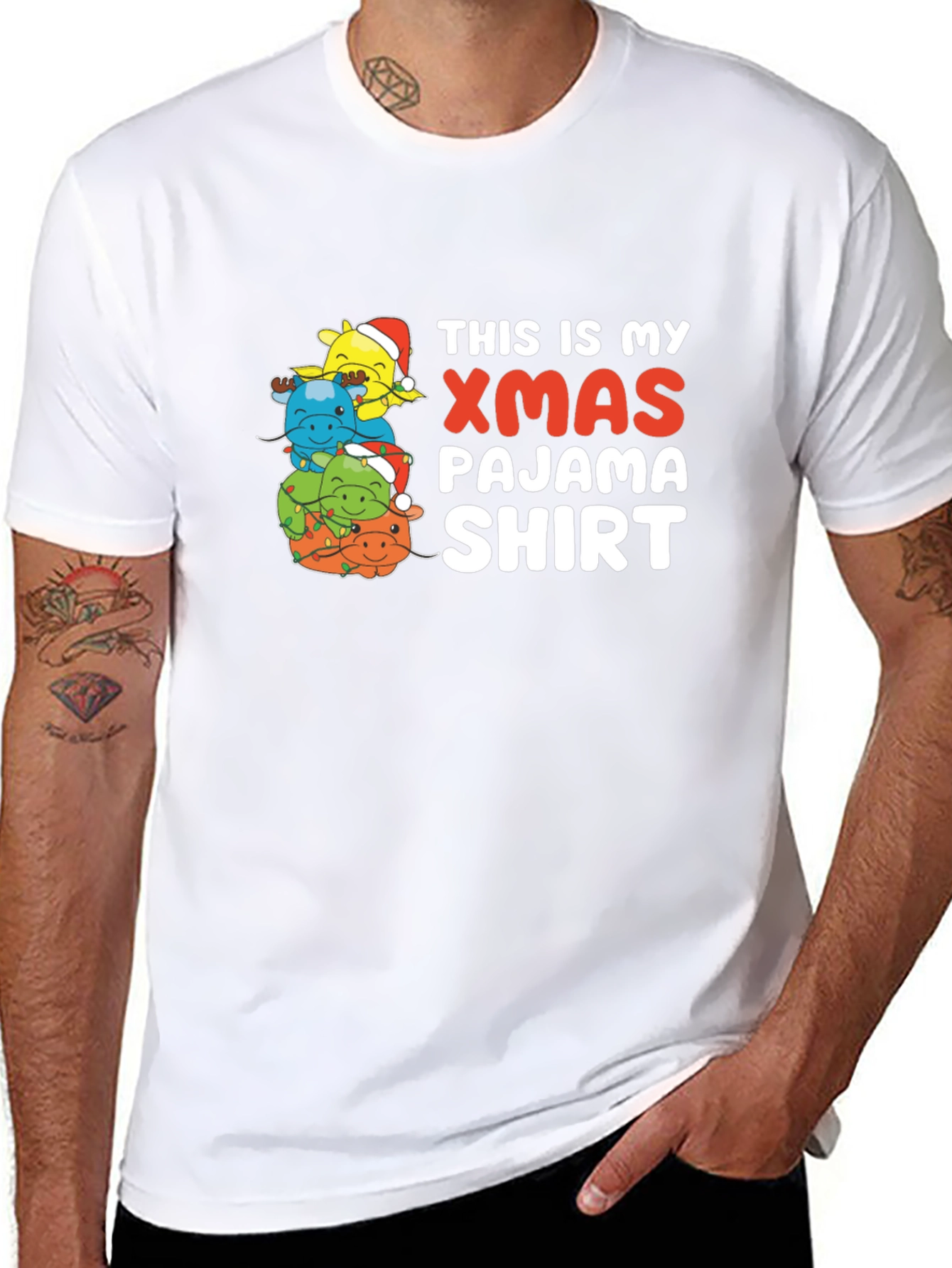 Xmas Pajama Shirt - Holiday Tee