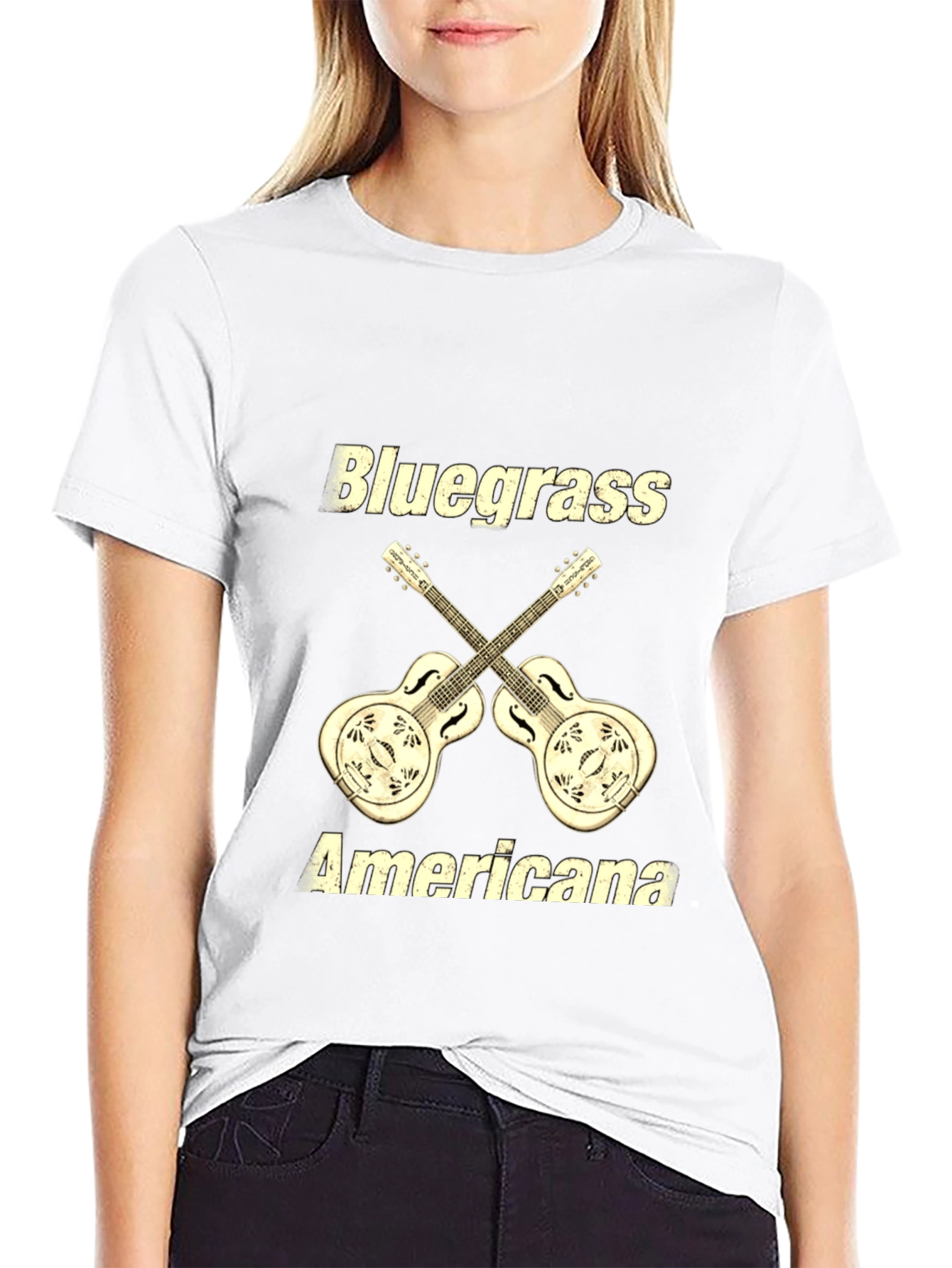 Bluegrass Americana Guitar Graphic T-Shirt