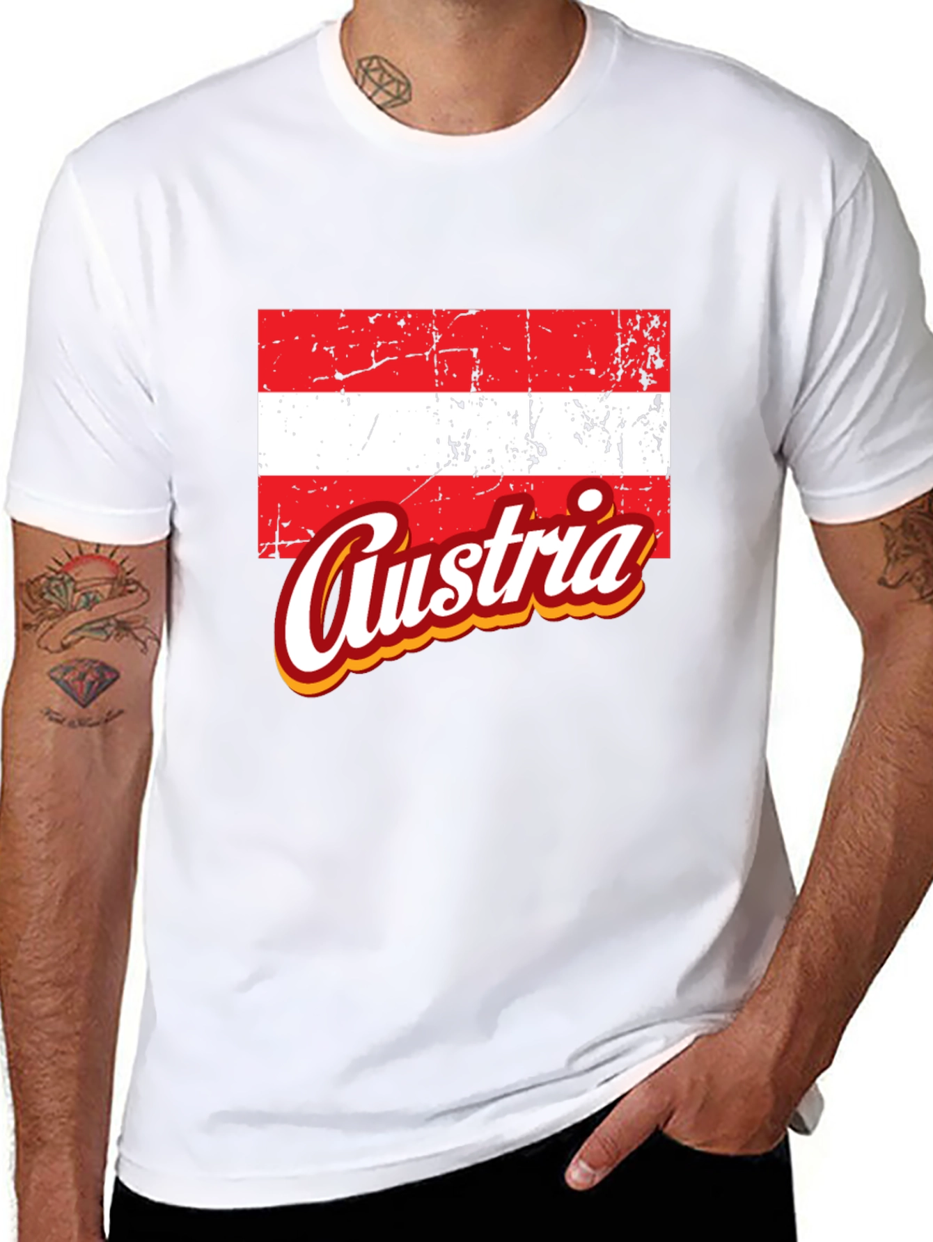 Austria Flag Graphic T-Shirt