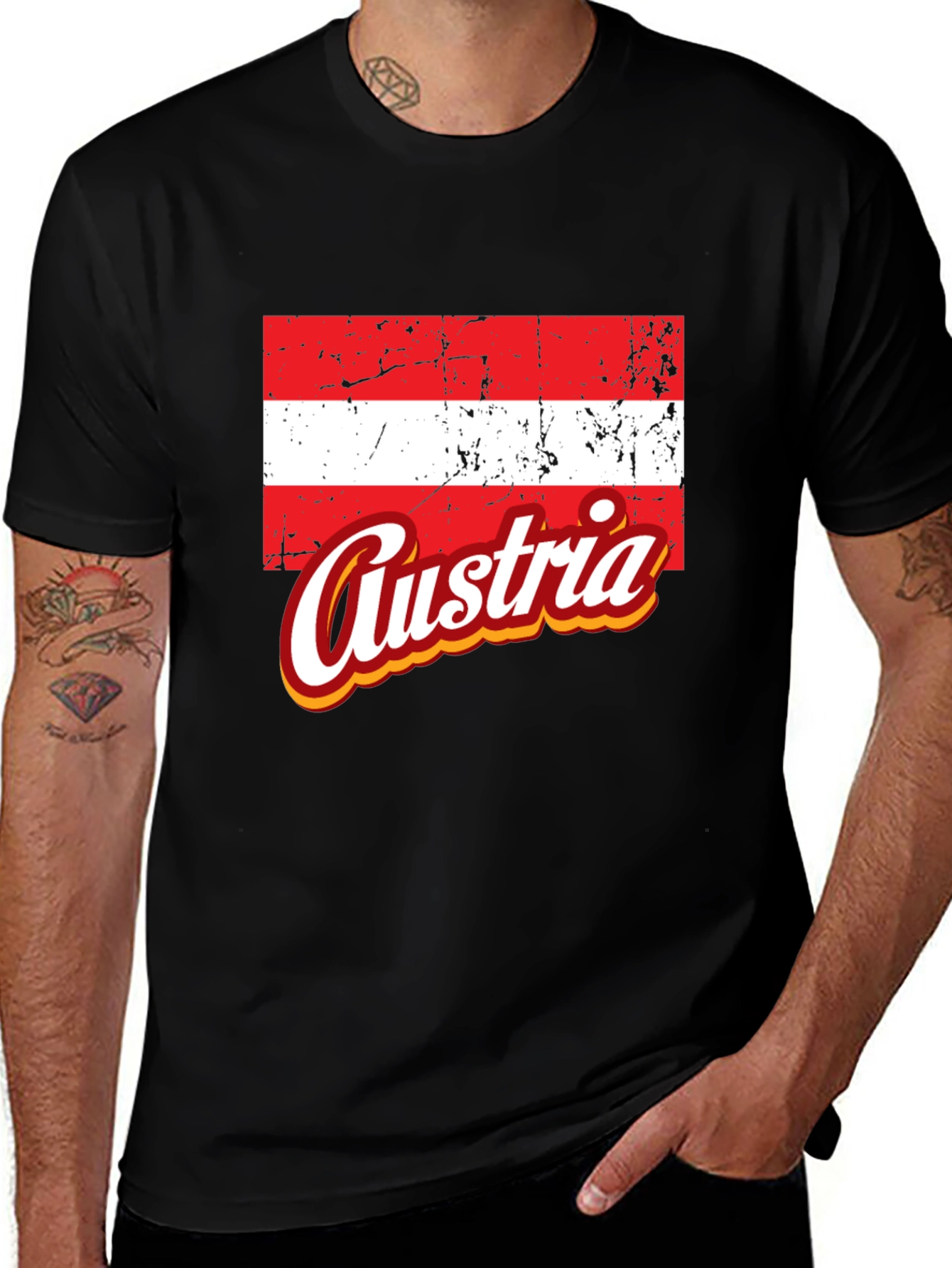 Austria Flag Graphic T-Shirt