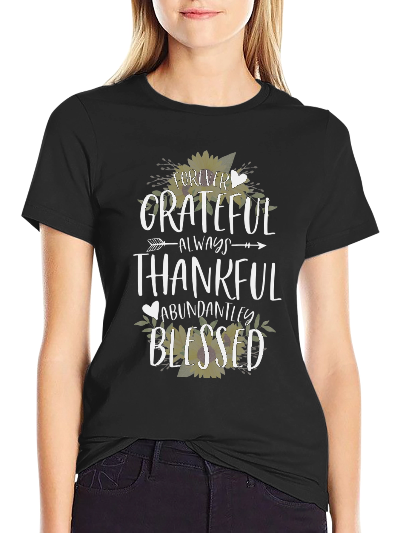 Grateful Blessed Graphic T-Shirt