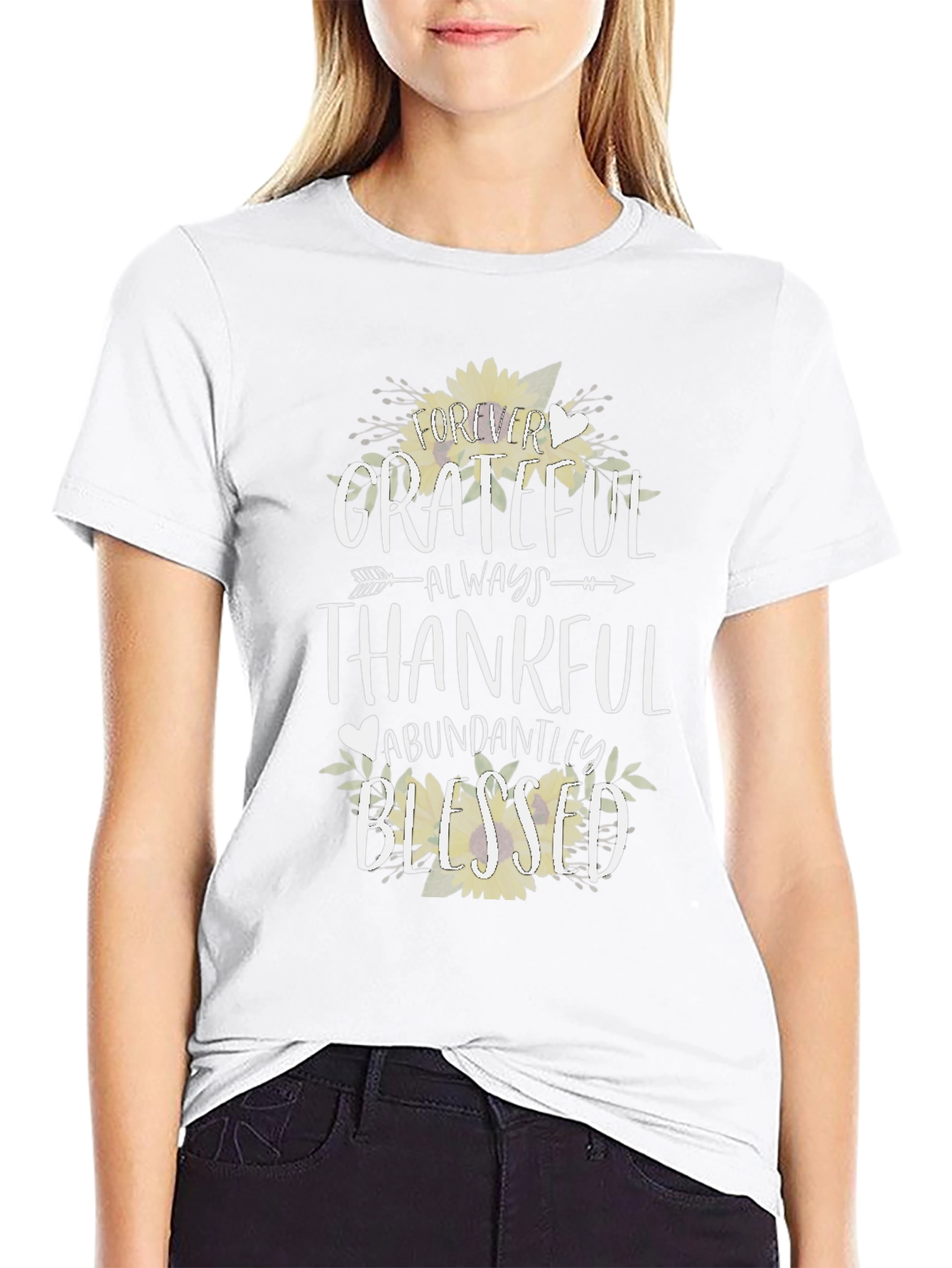 Grateful Blessed Graphic T-Shirt