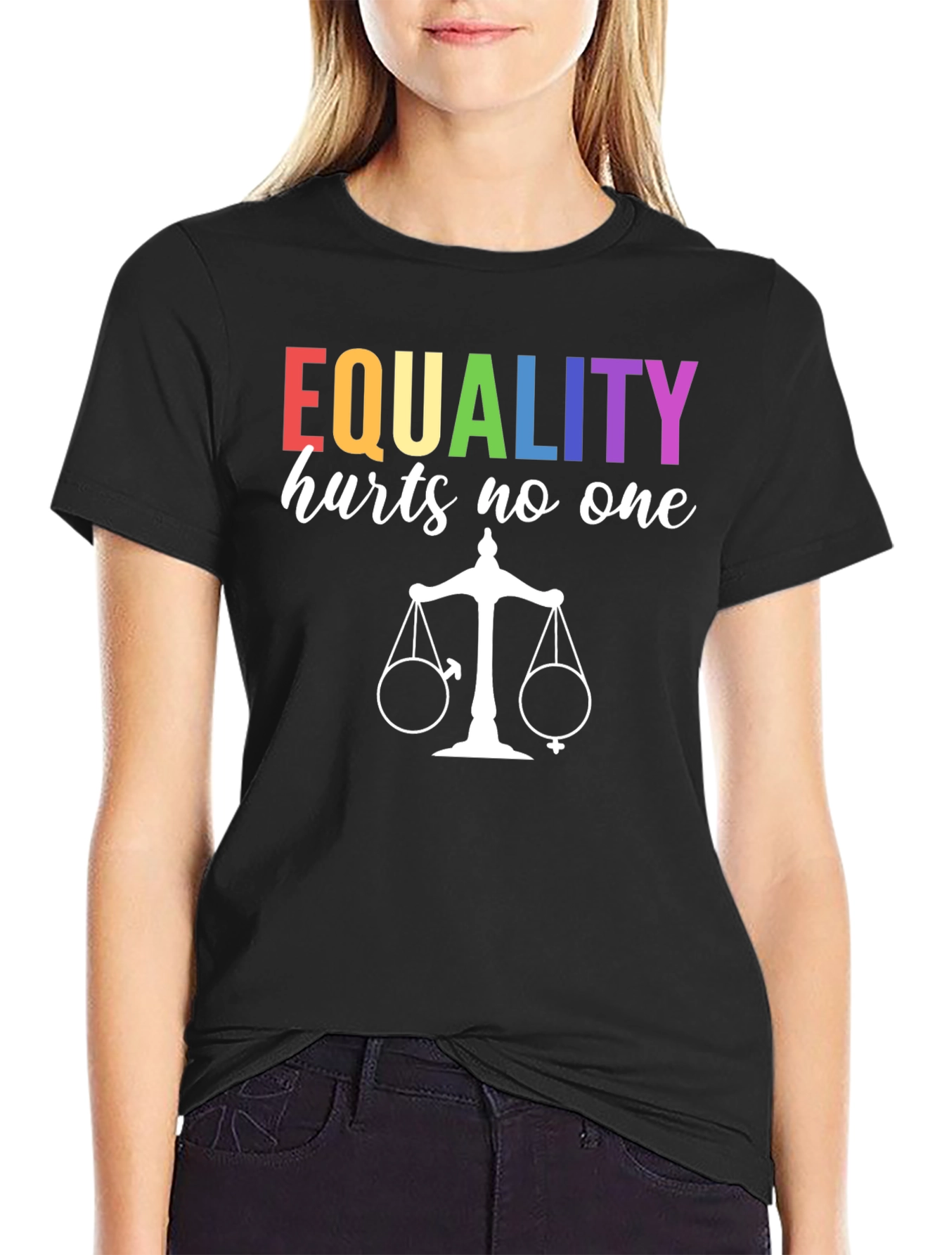 Equality Hurts No One Graphic Tee - Black