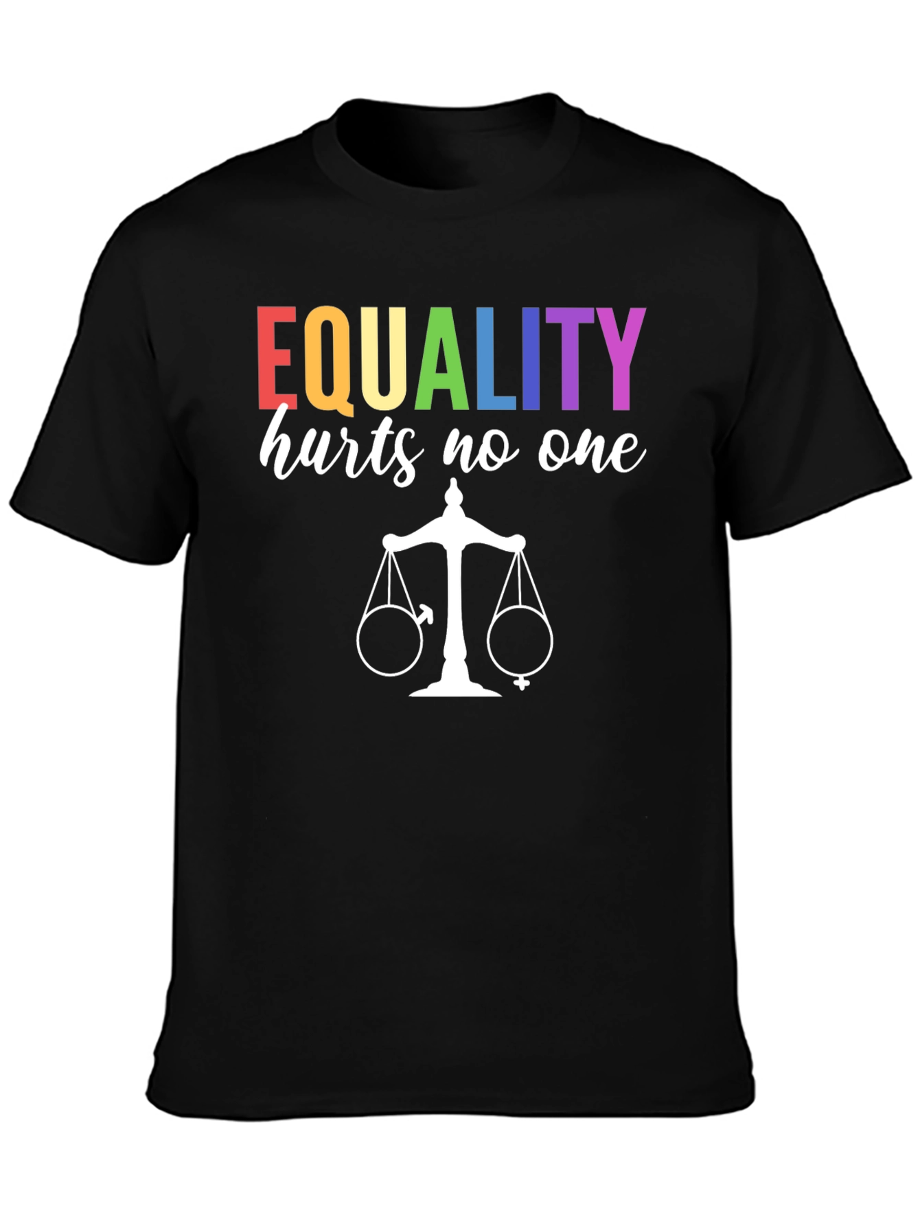 Equality Hurts No One Graphic Tee - Black