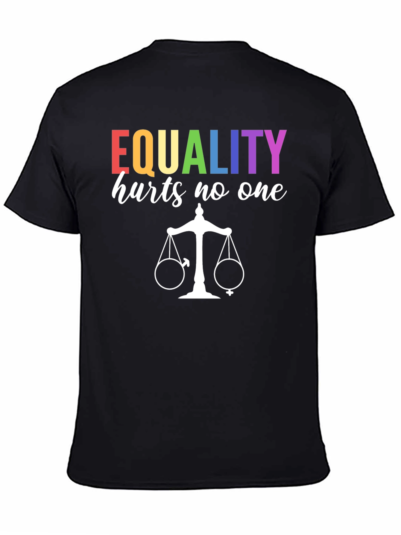 Equality Hurts No One Graphic Tee - Black