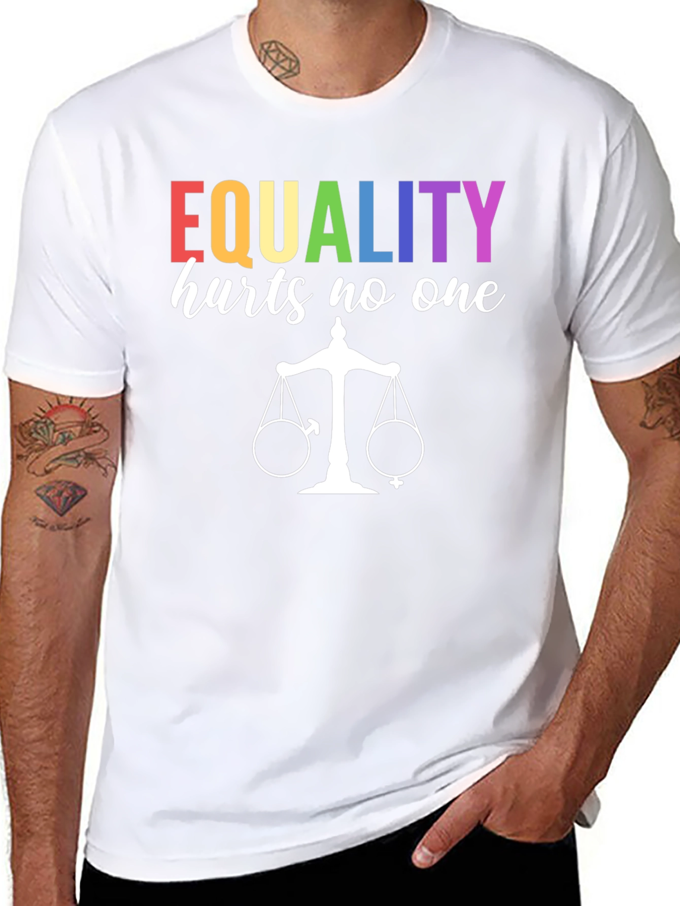 Equality Hurts No One Graphic Tee - Black