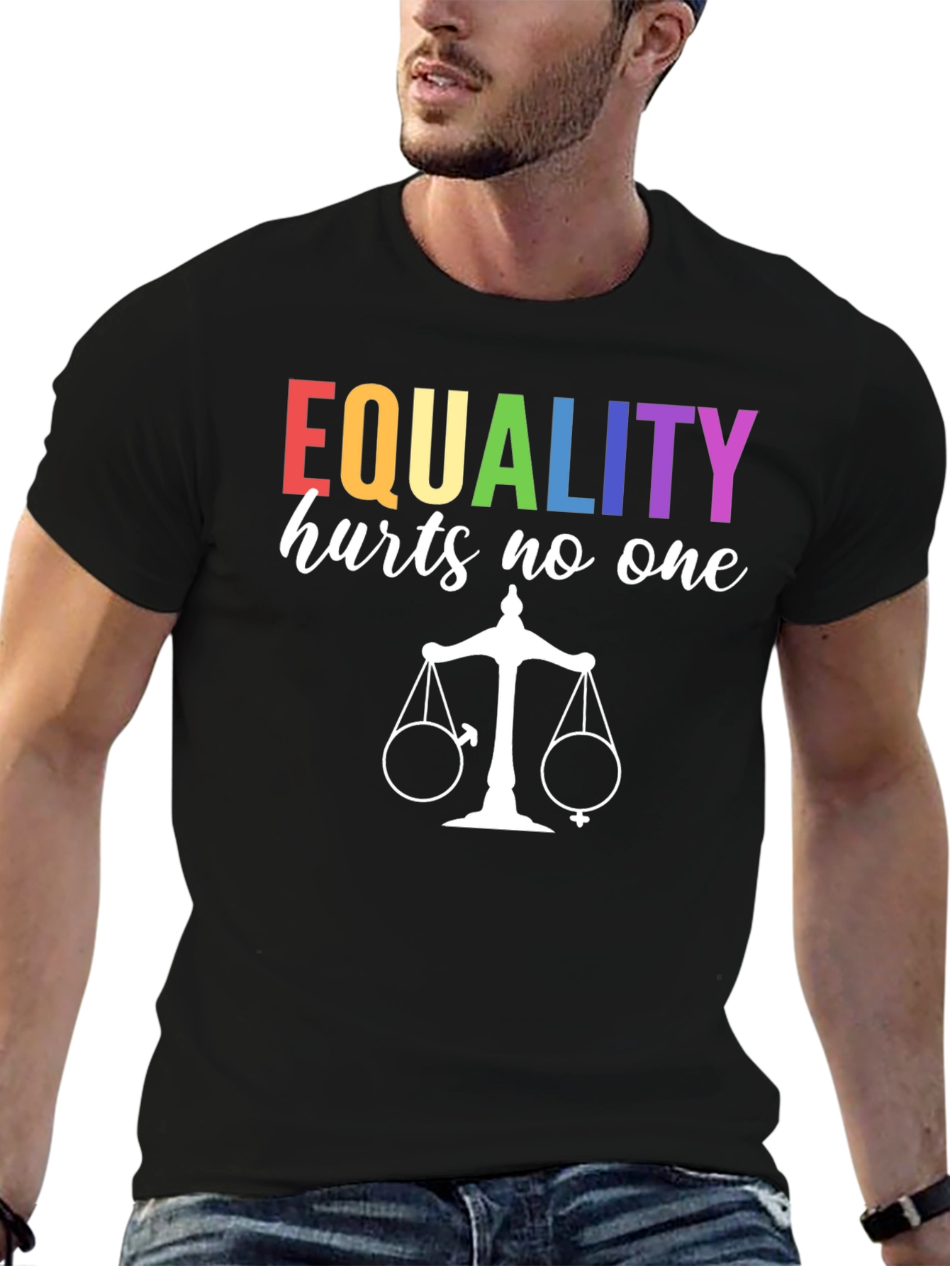 Equality Hurts No One Graphic Tee - Black