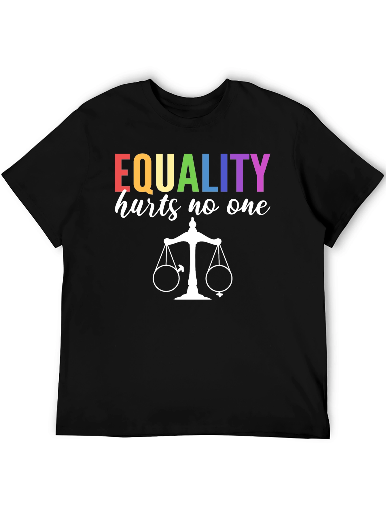 Equality Hurts No One Graphic Tee - Black