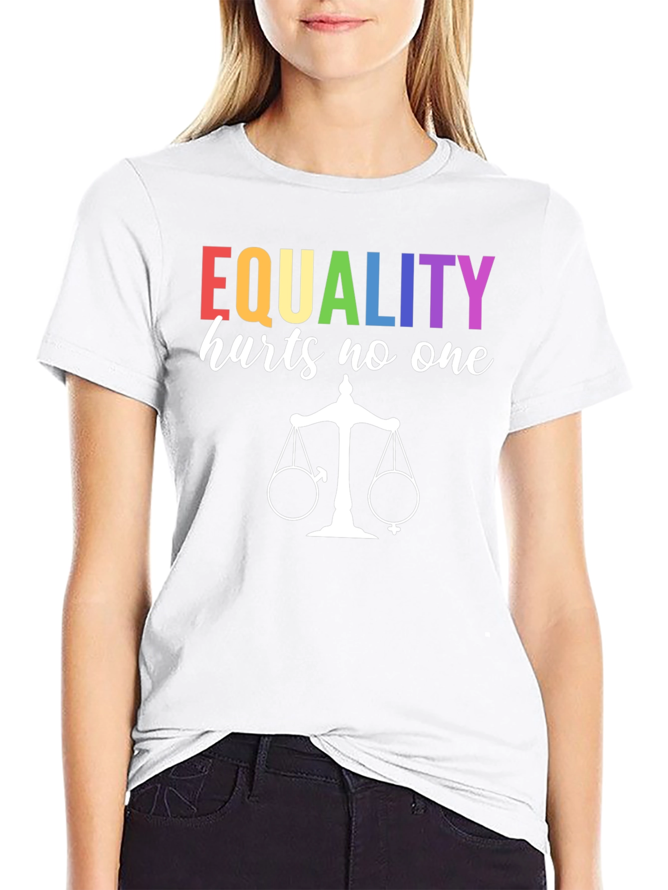 Equality Hurts No One Graphic Tee - Black