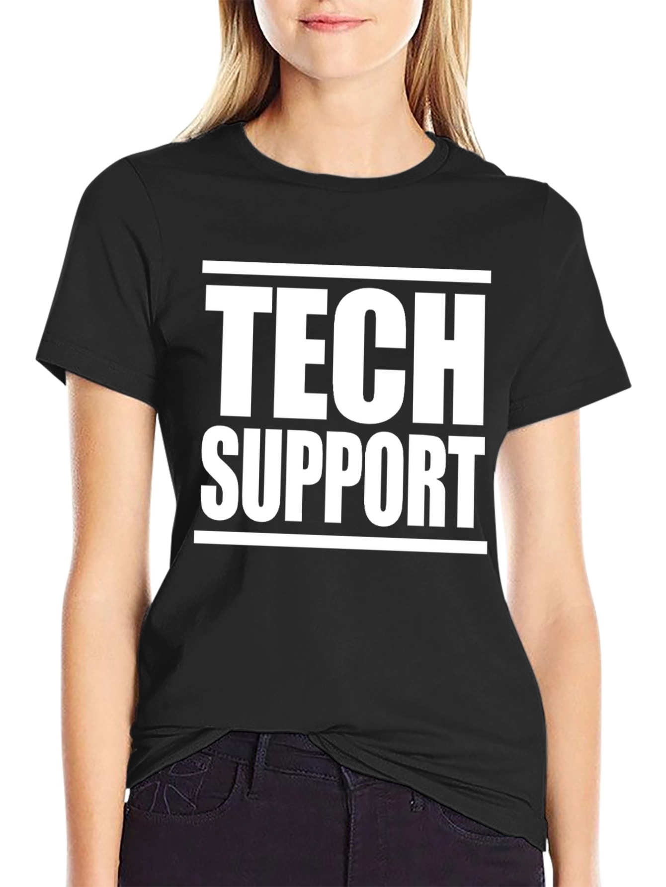Tech Support Black T-Shirt