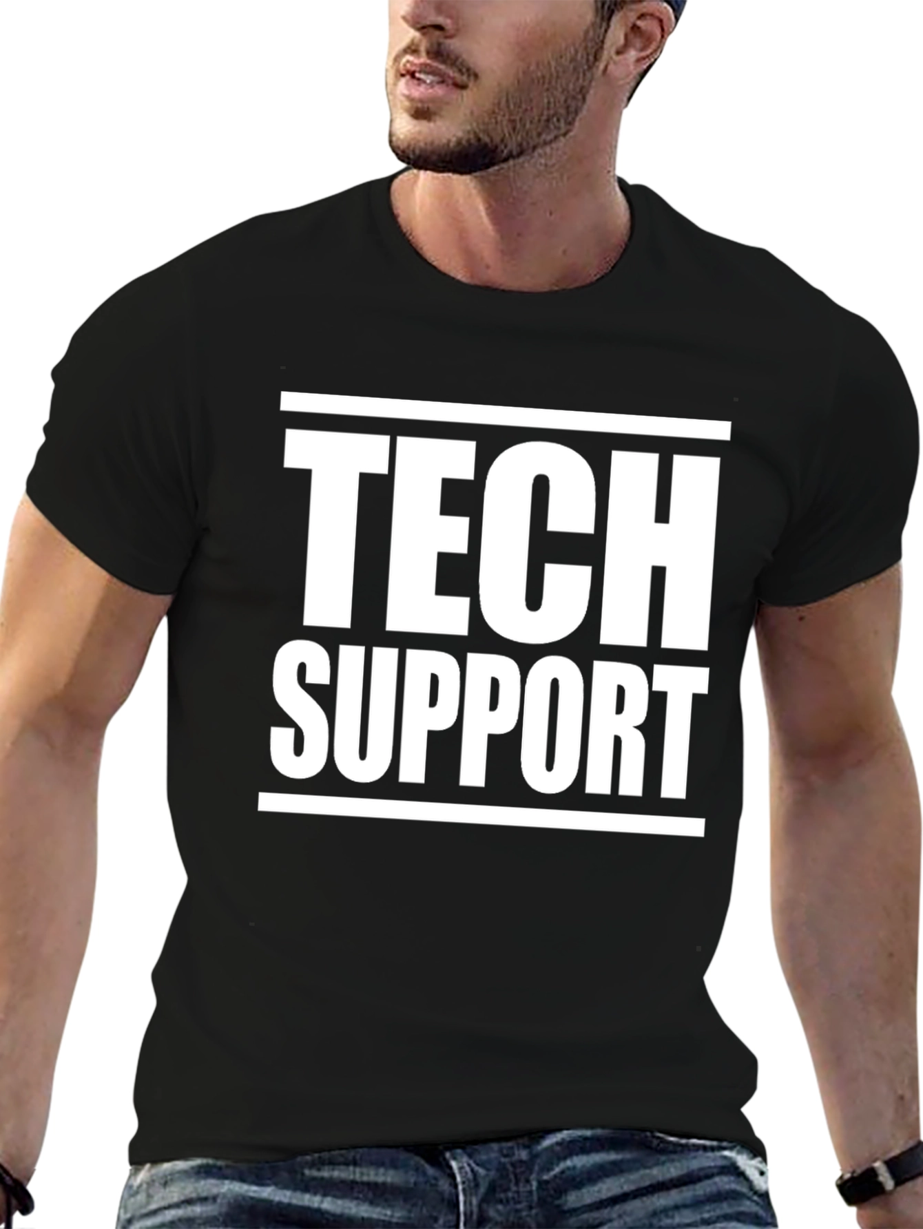 Tech Support Black T-Shirt