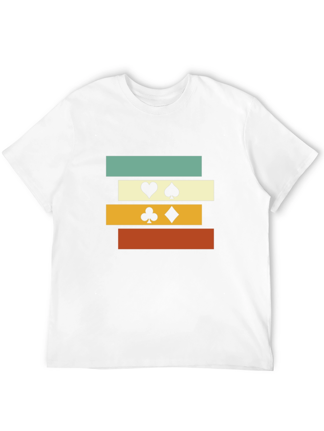 Retro Card Suit Graphic T-Shirt